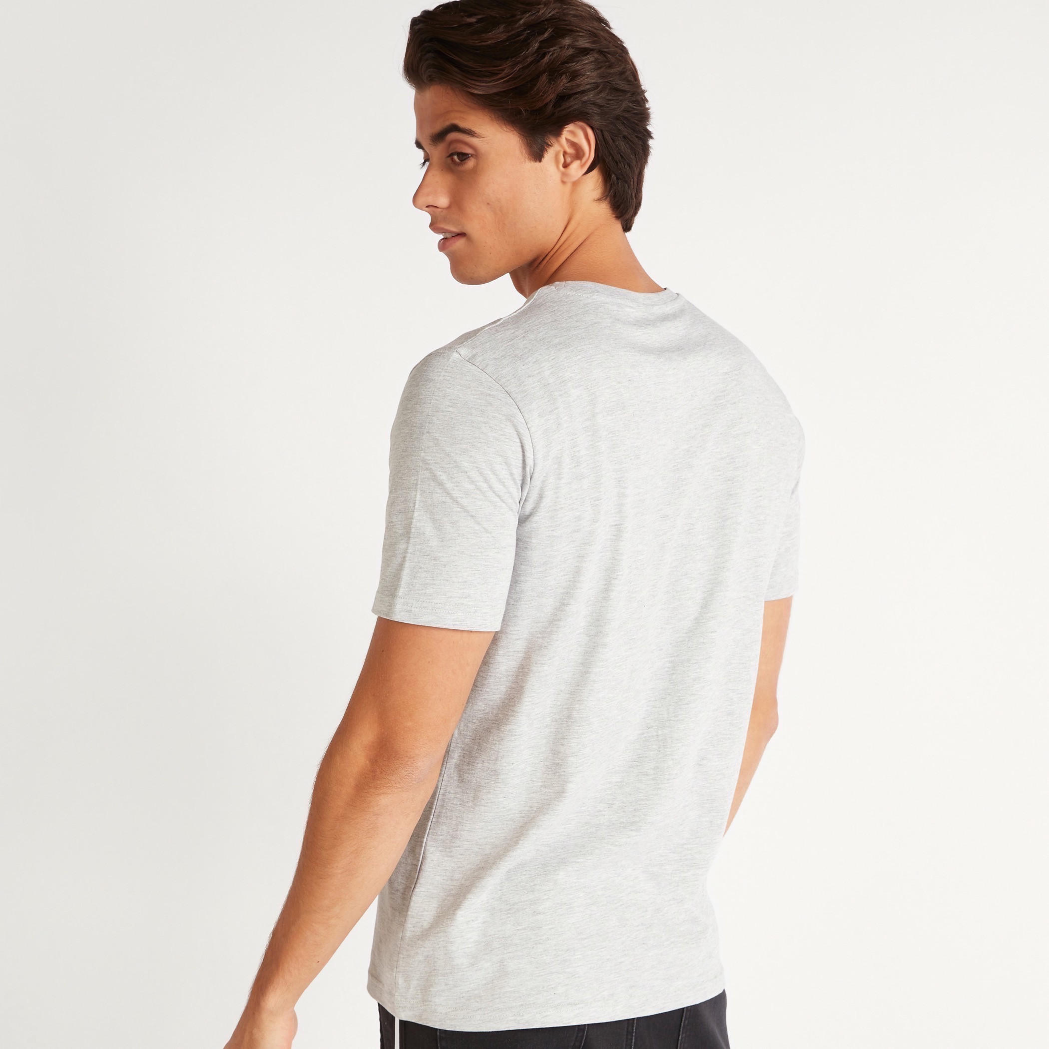 Graphic Print T-shirt with Crew Neck and Short Sleeves-men-clothing-tshirtsandpolos-tshirts-image-4