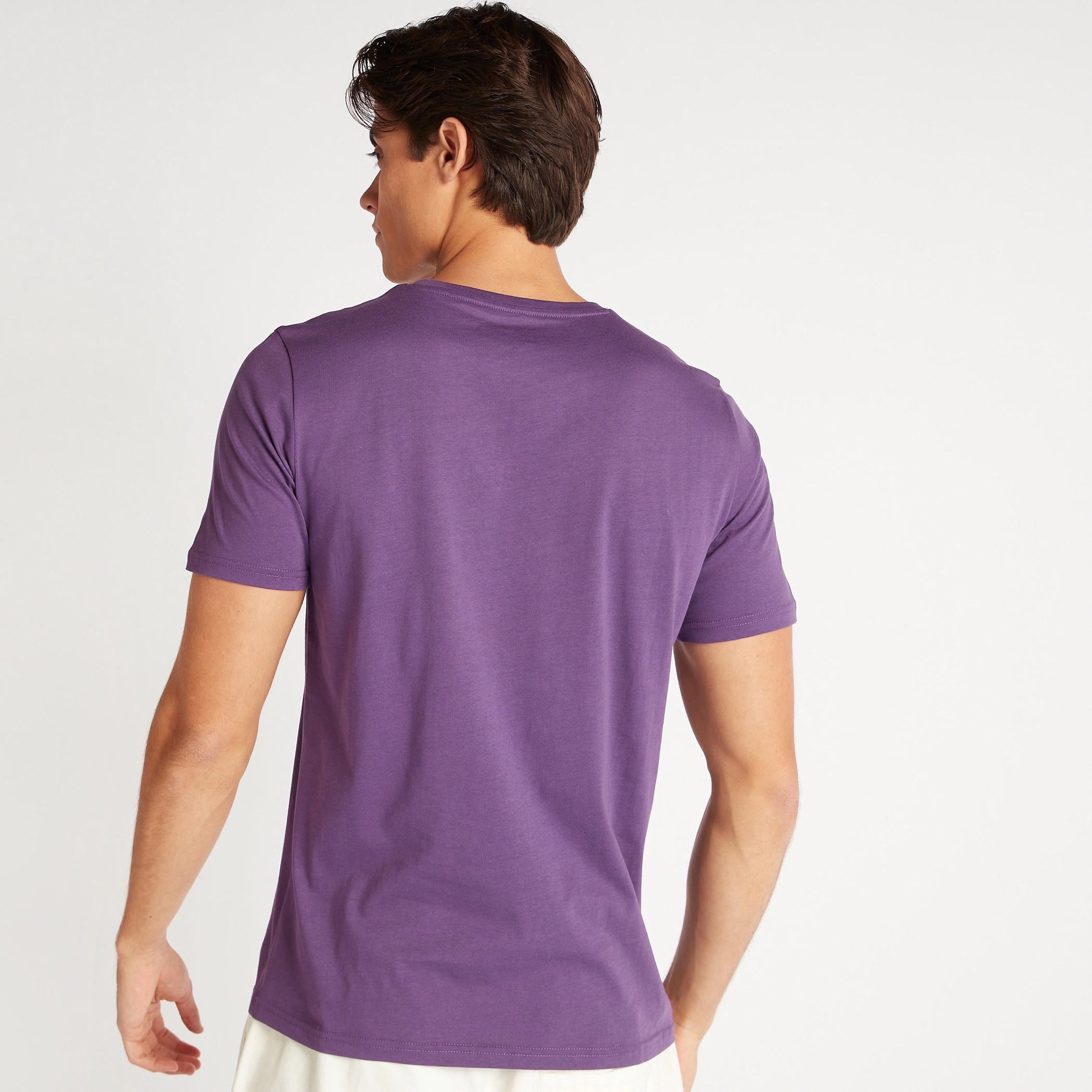 Graphic Print Crew Neck T-shirt with Short Sleeves-men-clothing-tshirtsandpolos-tshirts-image-4