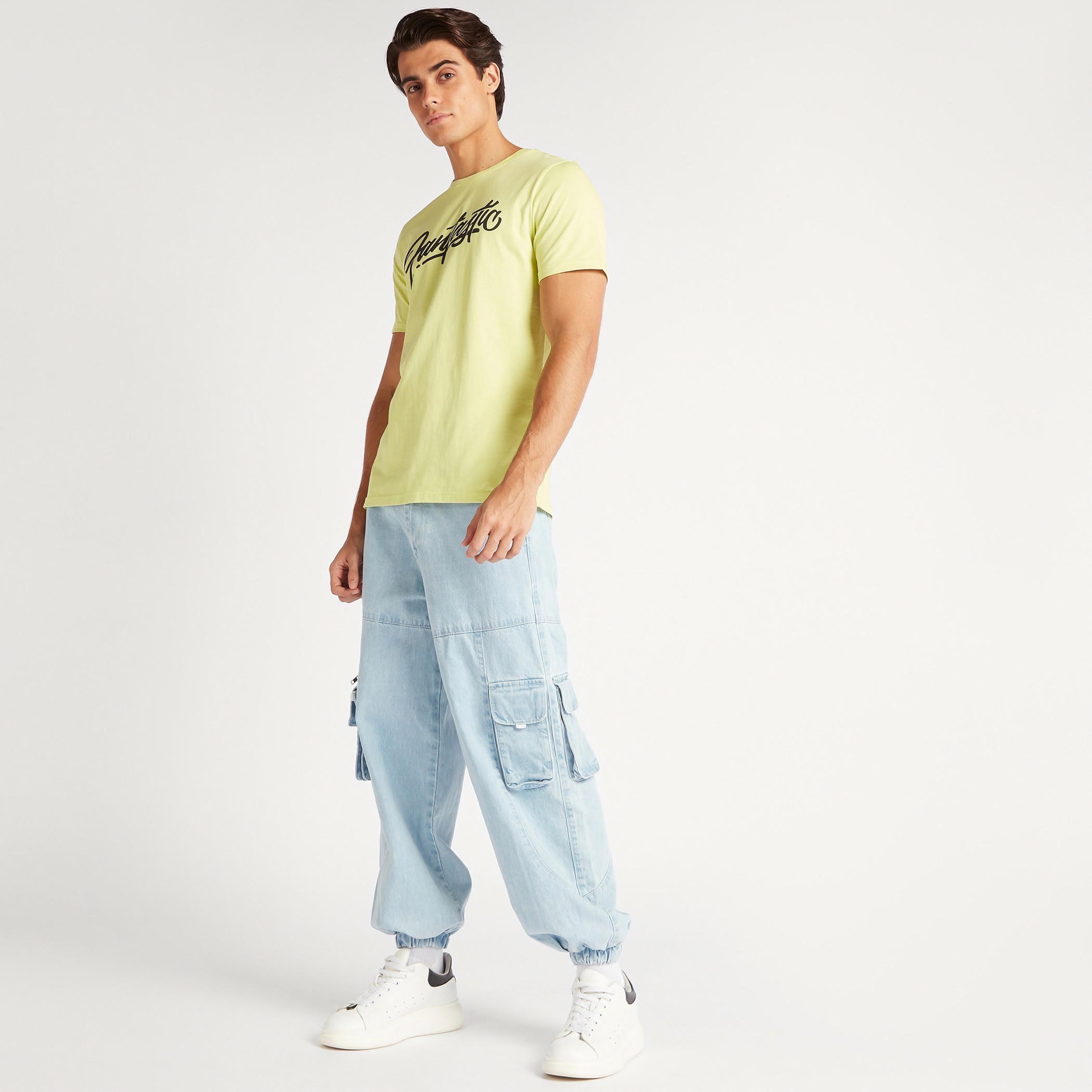 Printed T-shirt with Crew Neck and Short Sleeves-men-clothing-tshirtsandpolos-tshirts-image-2