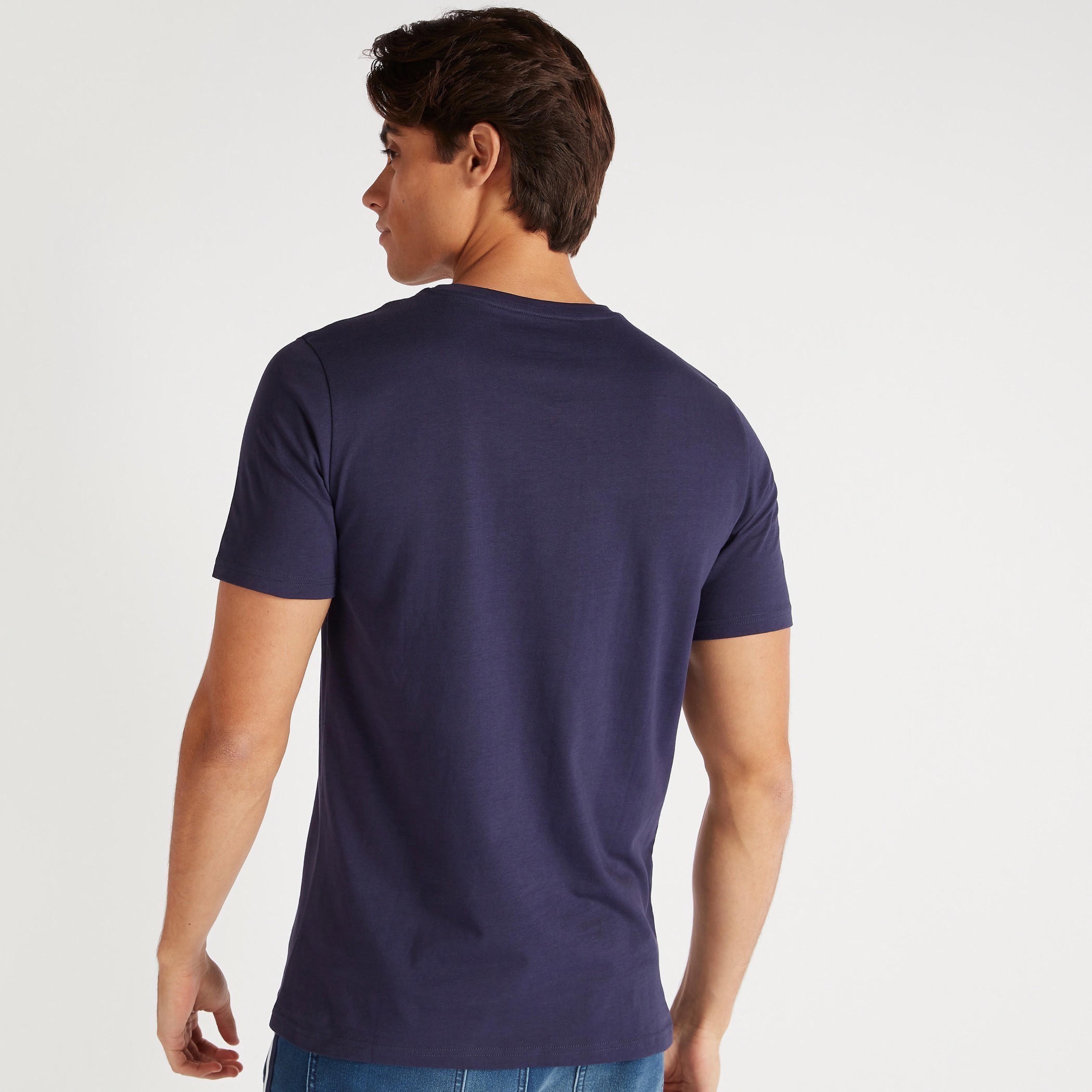 Slogan Print T-shirt with Crew Neck and Short Sleeves-men-clothing-tshirtsandpolos-tshirts-image-4