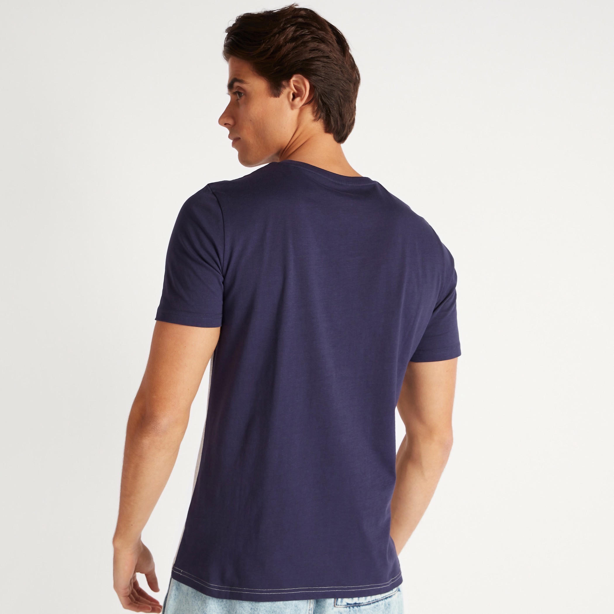 Slogan Print T-shirt with Crew Neck and Short Sleeves-men-clothing-tshirtsandpolos-tshirts-image-4