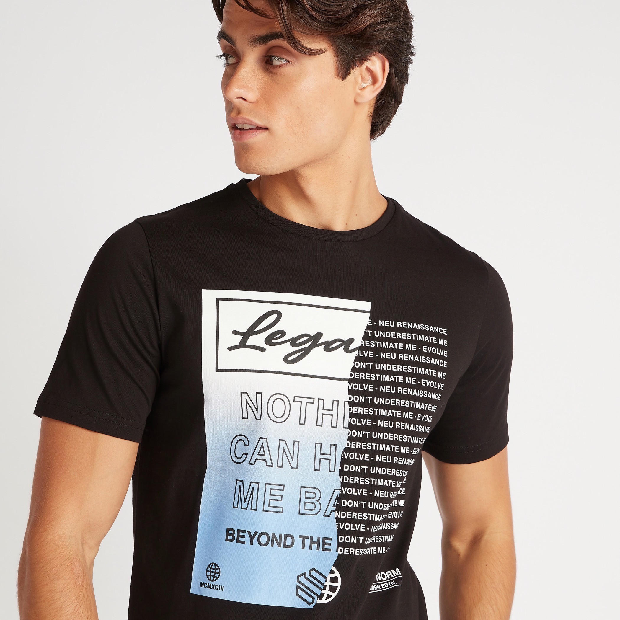 Graphic Print T-shirt with Crew Neck and Short Sleeves-men-clothing-tshirtsandpolos-tshirts-image-3