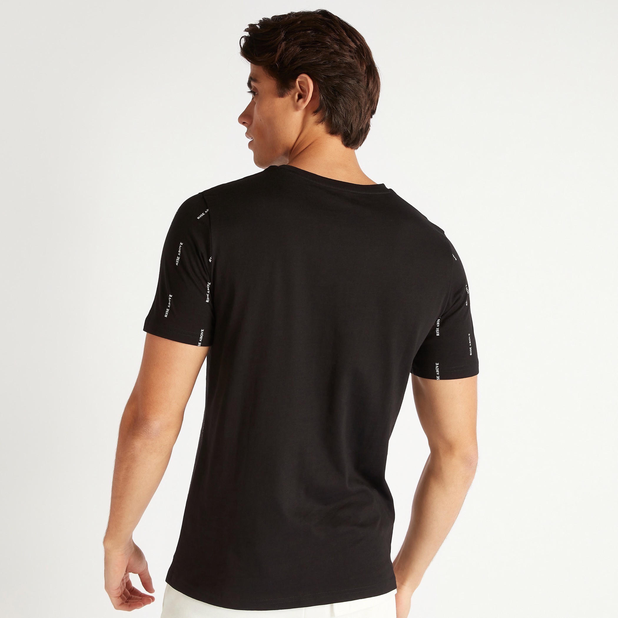 Printed T-shirt with Crew Neck and Short Sleeves-men-clothing-tshirtsandpolos-tshirts-image-4