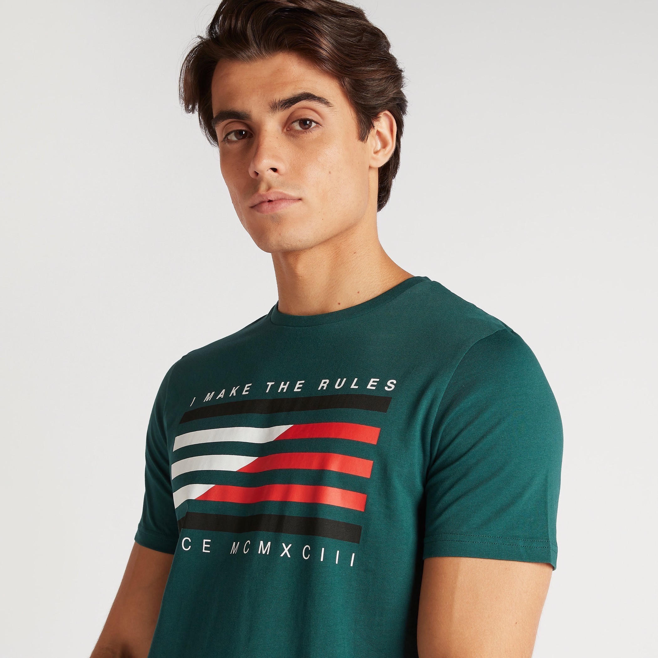 Printed T-shirt with Crew Neck and Short Sleeves-men-clothing-tshirtsandpolos-tshirts-image-6
