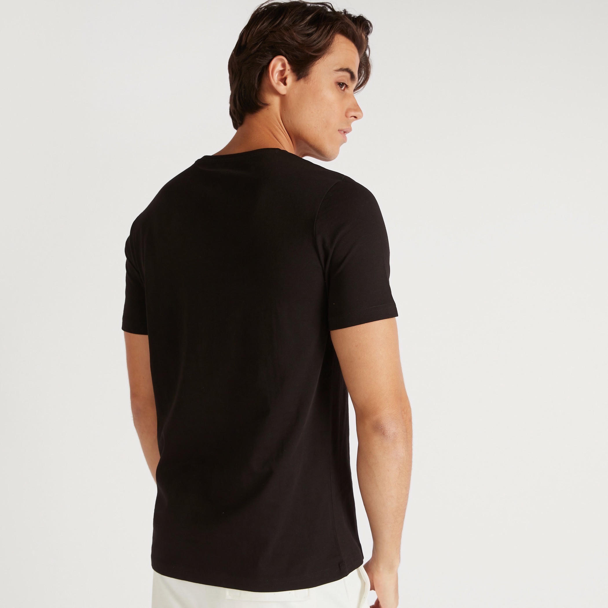 Printed T-shirt with Crew Neck and Short Sleeves-men-clothing-tshirtsandpolos-tshirts-image-4