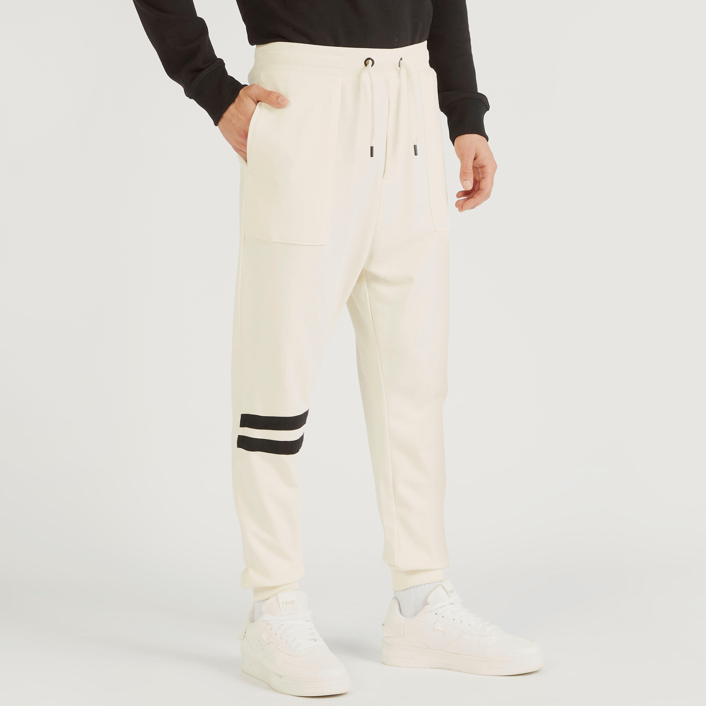 Solid Mid-Rise Joggers with Drawstring Closure-men-clothing-bottoms-joggers-image-1