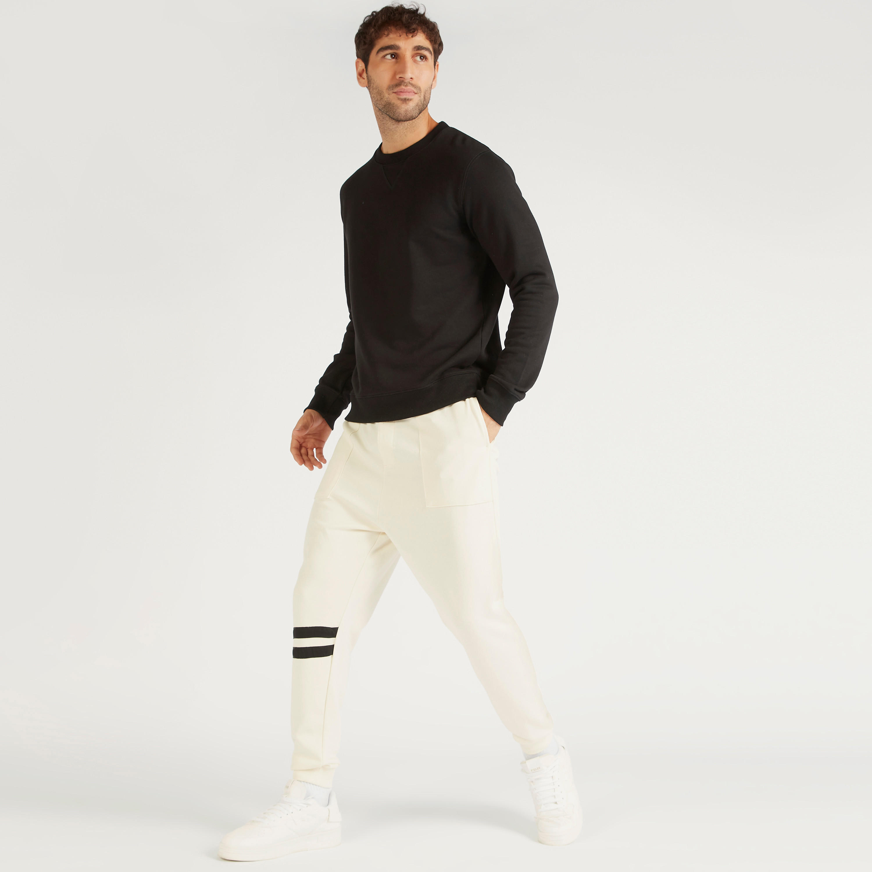 Solid Mid-Rise Joggers with Drawstring Closure-men-clothing-bottoms-joggers-image-2