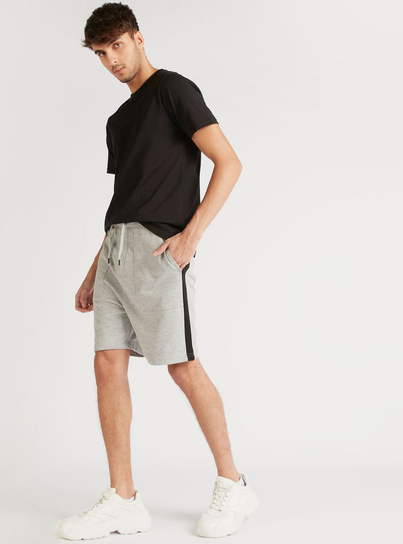Solid Mid-Rise Shorts with Drawstring Closure and Pockets-men-clothing-bottoms-shorts-image-2