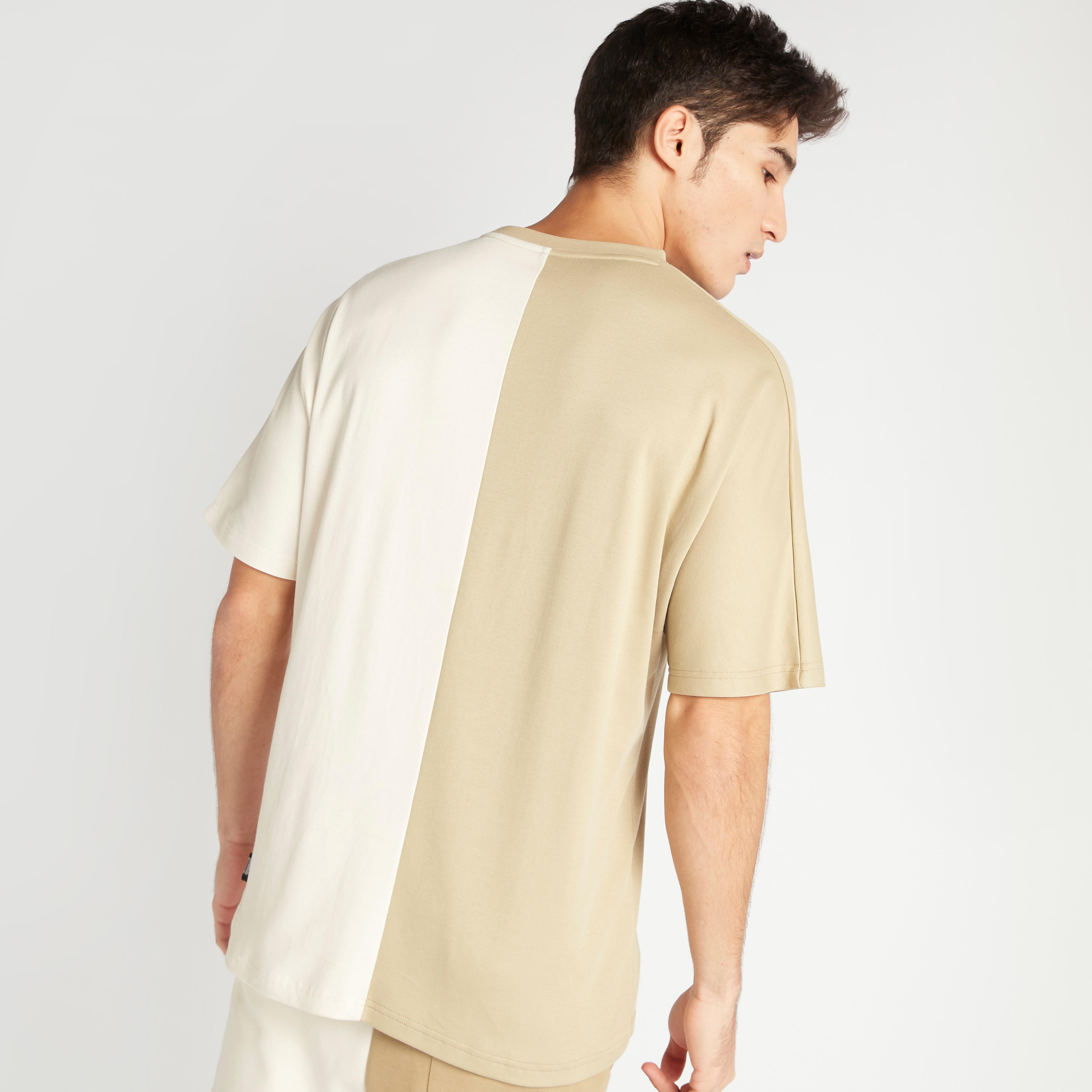 تيشيرت بقوالب ملوّنة وياقة ضيقة وأكمام قصيرة-men-clothing-tshirtsandpolos-tshirts-image-4