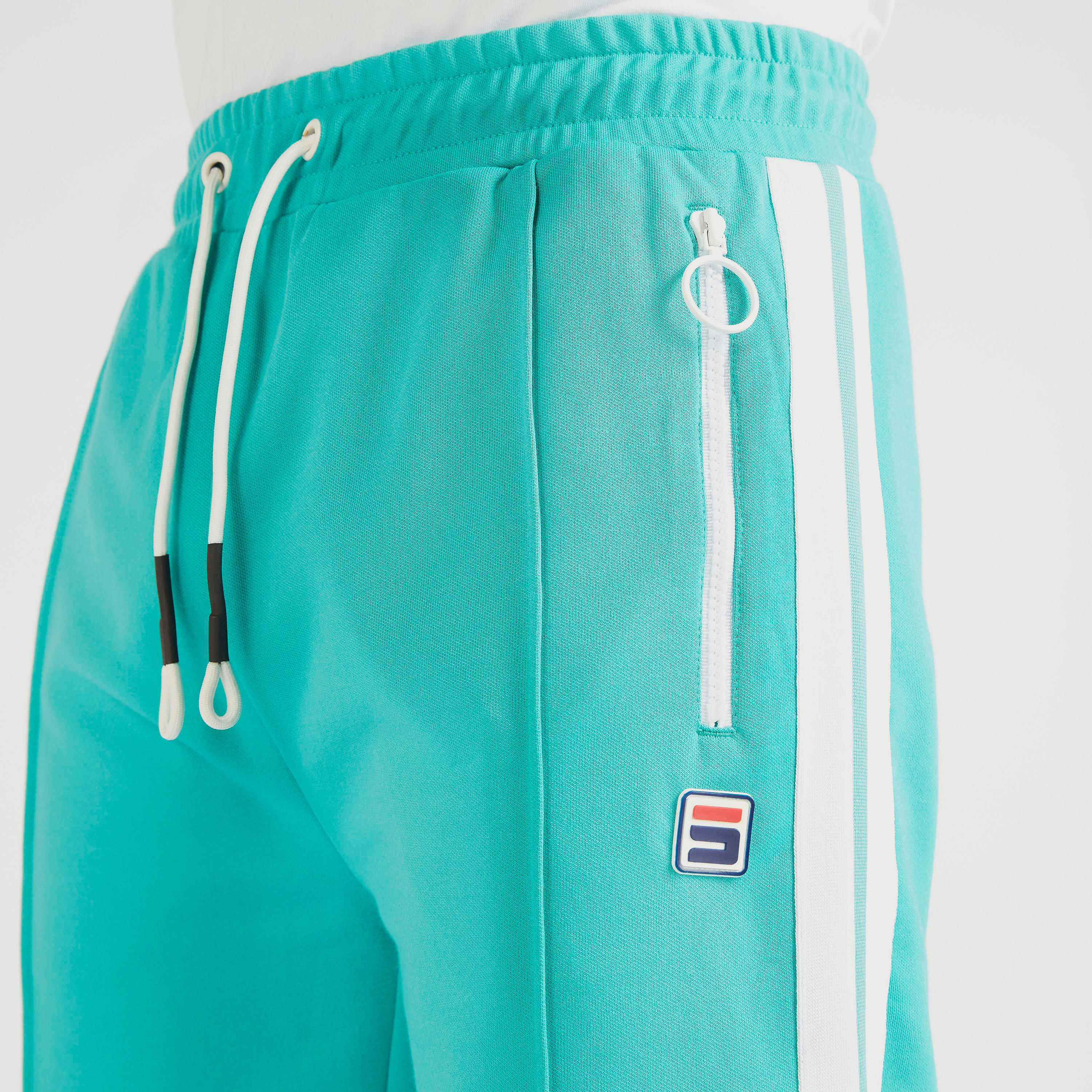 بنطلون رياضي سادة برباط إغلاق وخصر متوسط الارتفاع وتفاصيل شريطة-men-clothing-bottoms-joggers-image-3