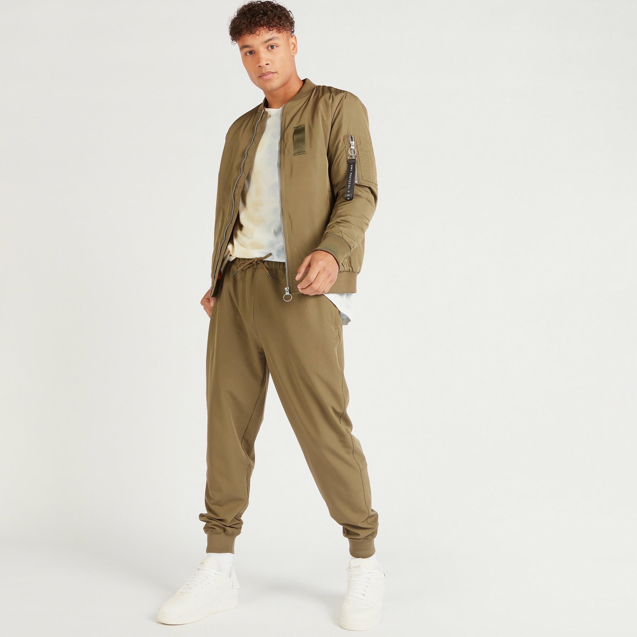 Solid Mid-Rise Joggers with Drawstring Closure and Pockets-men-clothing-bottoms-joggers-image-2