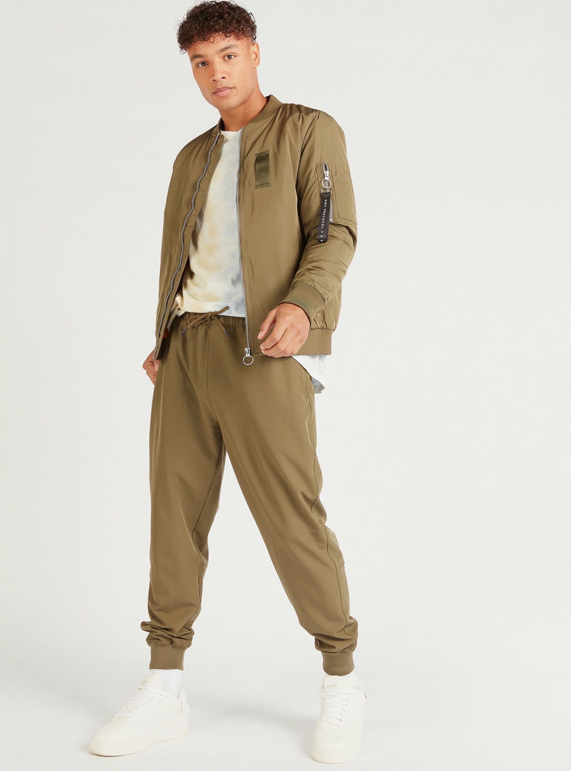 Solid Mid-Rise Joggers with Drawstring Closure and Pockets-men-clothing-bottoms-joggers-image-2