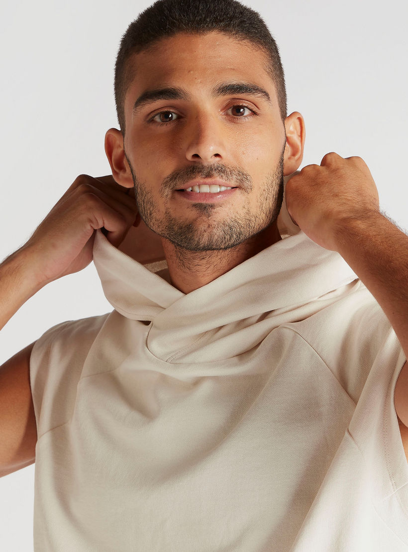 Solid Sleeveless Hoodie with Ribbed Hem -men-winterwear-hoodiesandsweatshirts-image-3