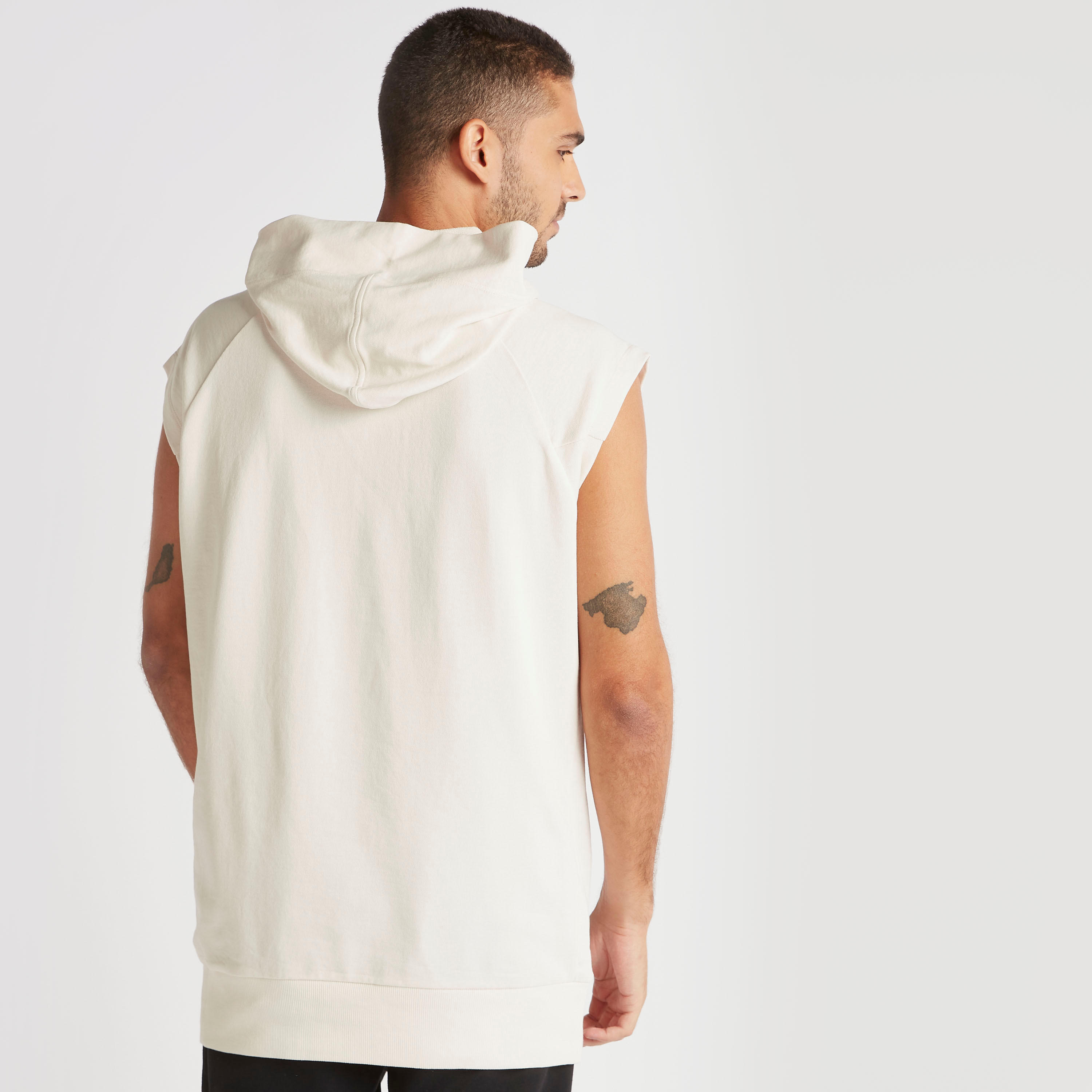 Solid Sleeveless Hoodie with Ribbed Hem -men-winterwear-hoodiesandsweatshirts-image-4