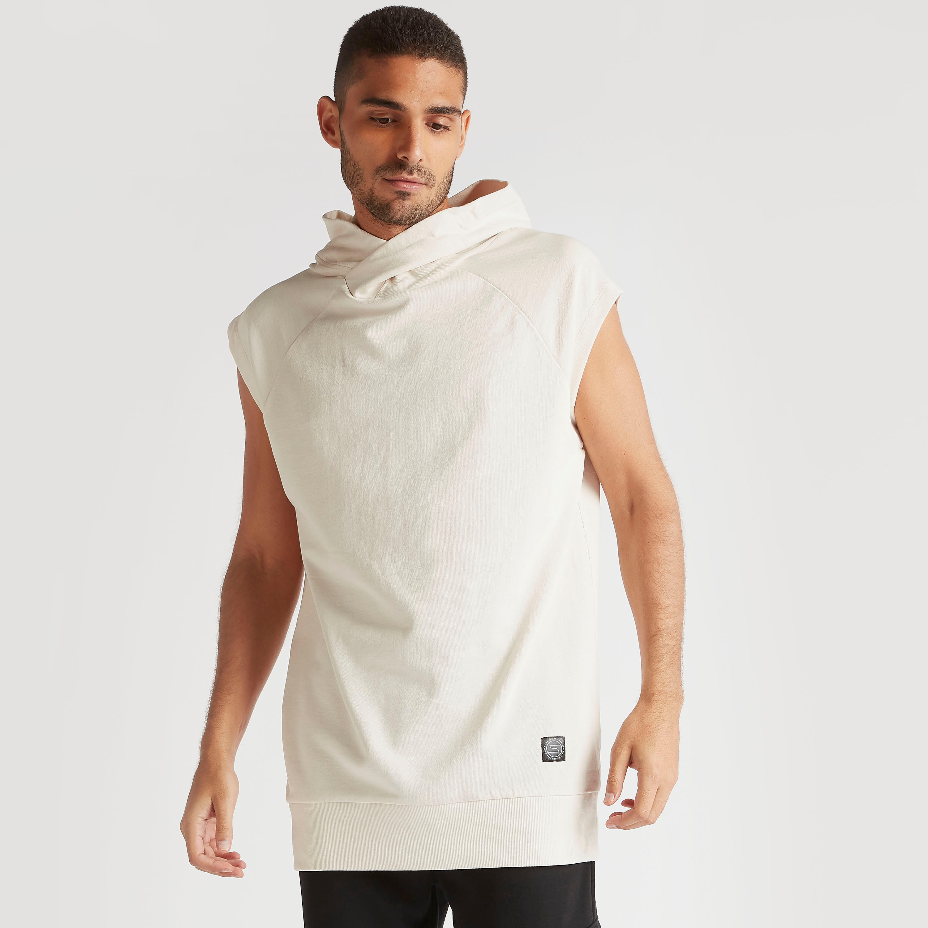 Solid Sleeveless Hoodie with Ribbed Hem -men-winterwear-hoodiesandsweatshirts-image-5