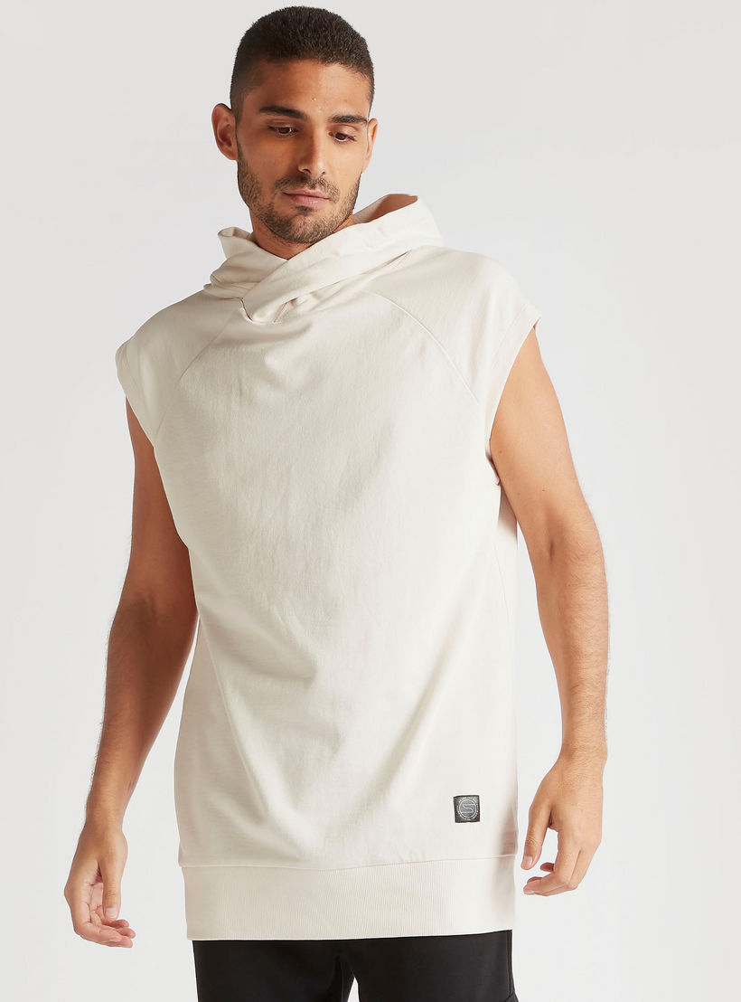 Solid Sleeveless Hoodie with Ribbed Hem -men-winterwear-hoodiesandsweatshirts-image-5