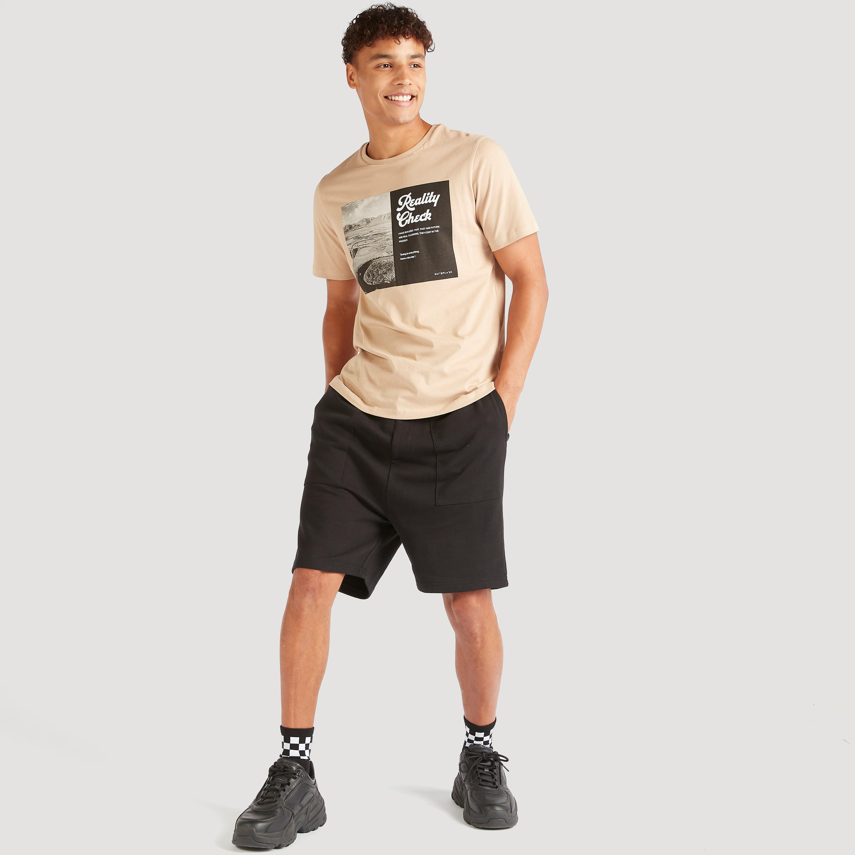 Printed Crew Neck T-shirt with Short Sleeves-men-clothing-tshirtsandpolos-tshirts-image-2
