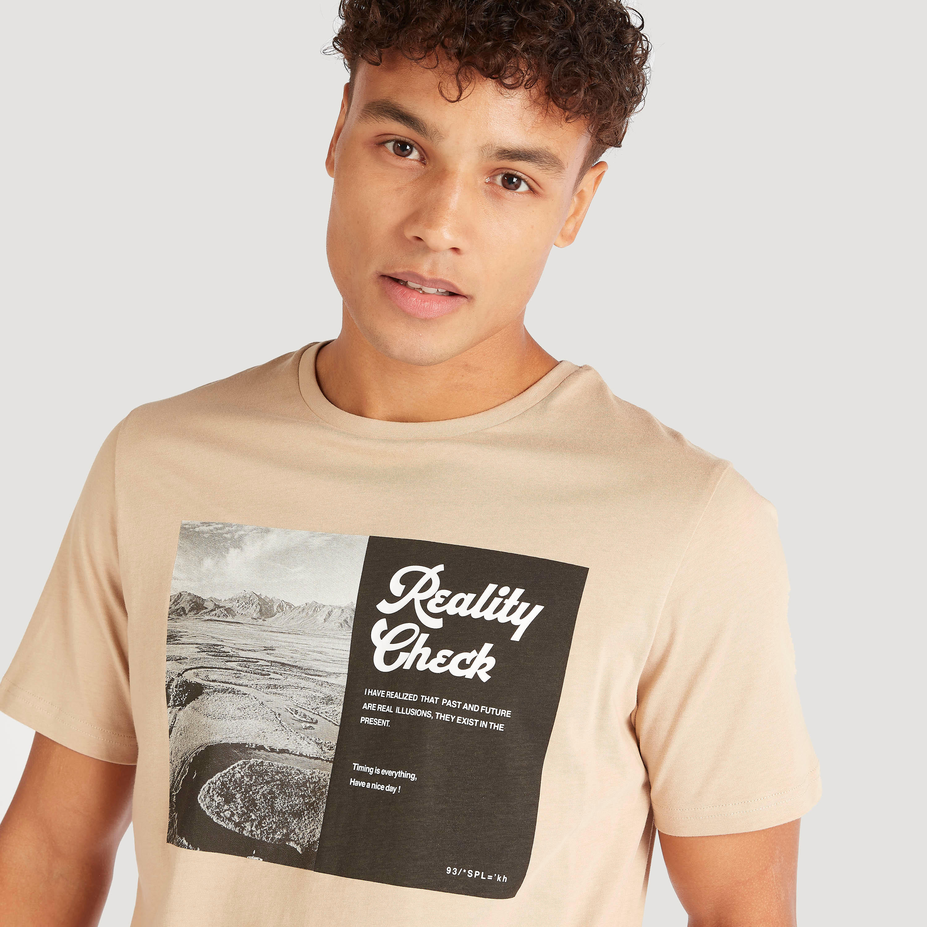 Printed Crew Neck T-shirt with Short Sleeves-men-clothing-tshirtsandpolos-tshirts-image-3