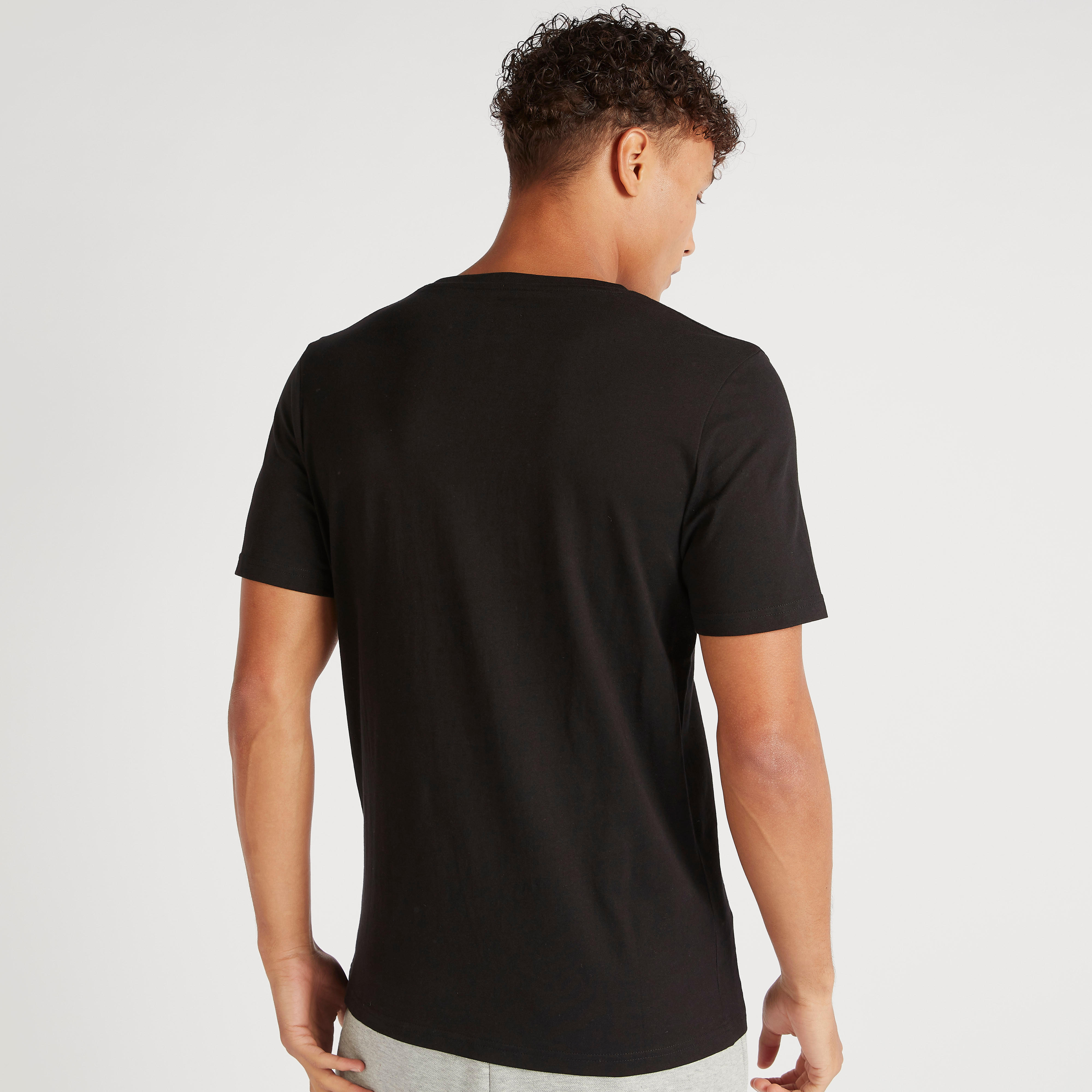 Printed Crew Neck T-shirt with Short Sleeves-men-clothing-tshirtsandpolos-tshirts-image-4