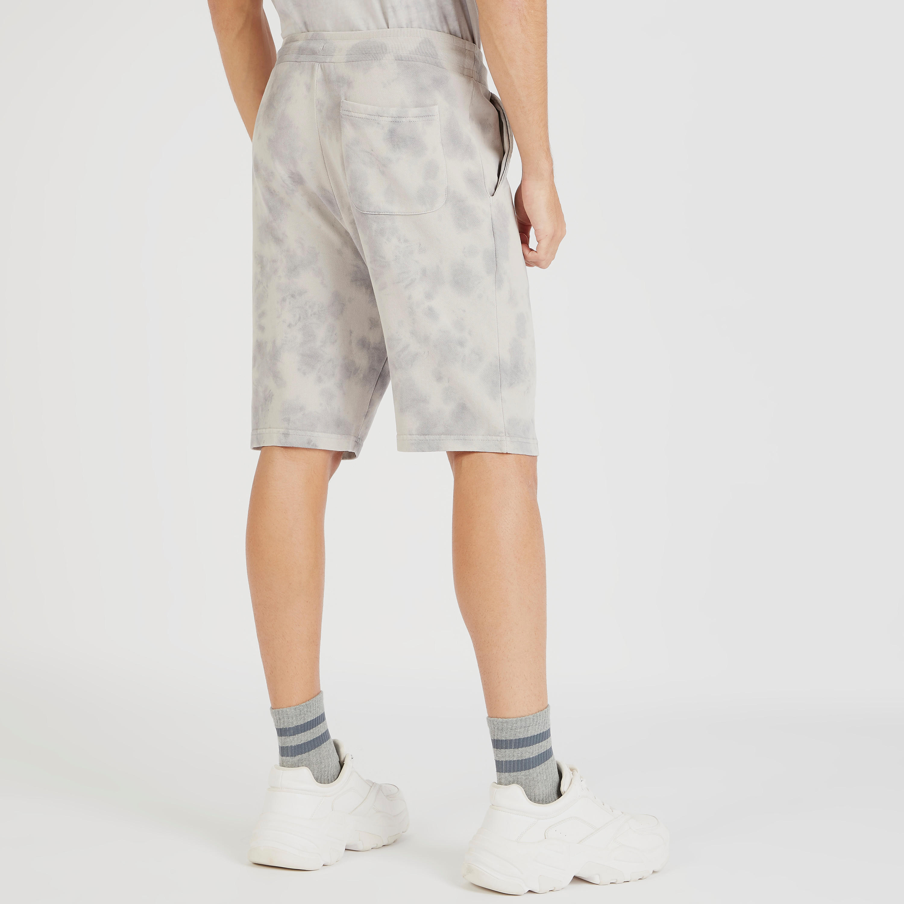 Tie-Dye Print Shorts with Pockets and Drawstring Closure-men-clothing-bottoms-shorts-image-4