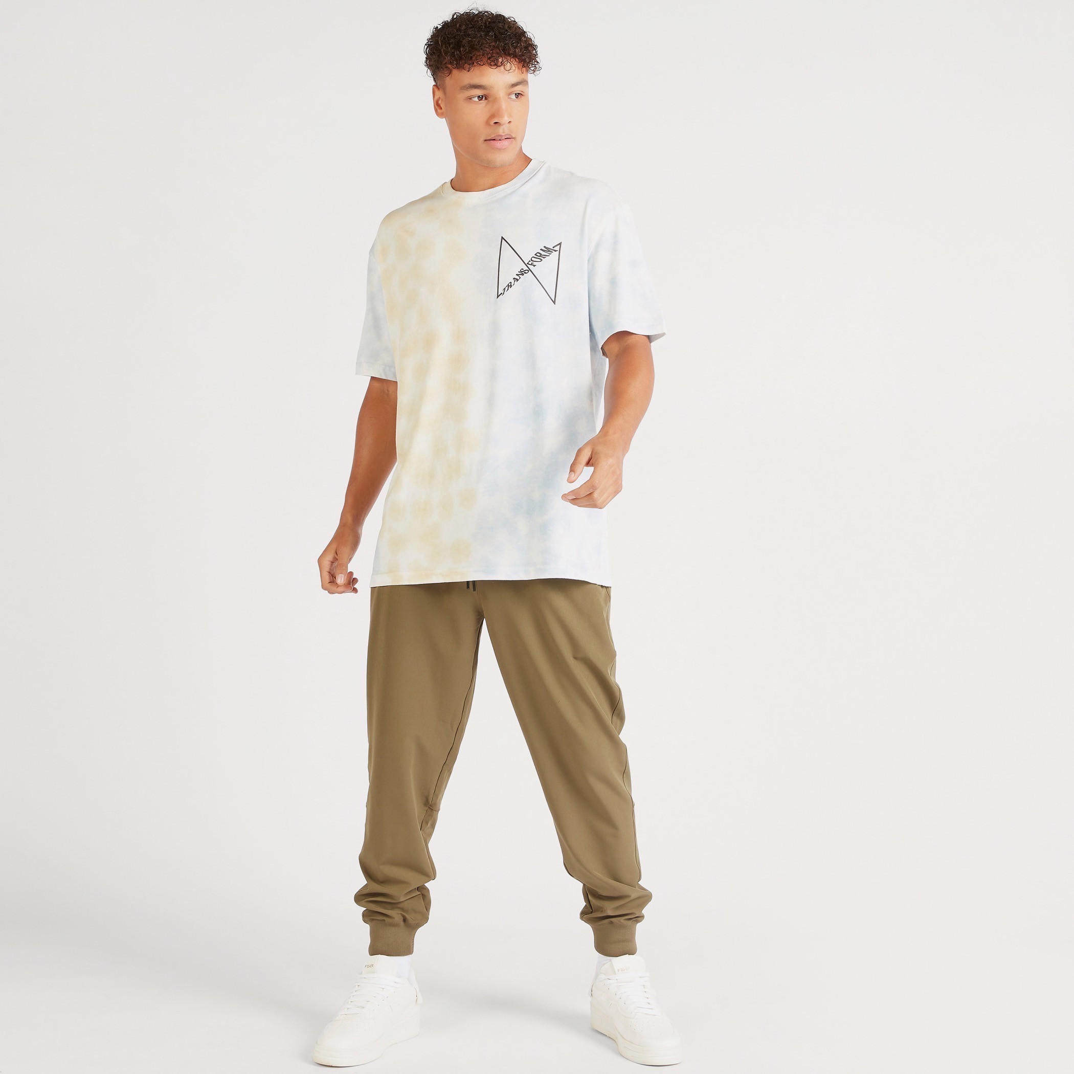 تيشيرت مصبوغ بياقة ضيّقة وأكمام قصيرة-men-clothing-tshirtsandpolos-tshirts-image-2