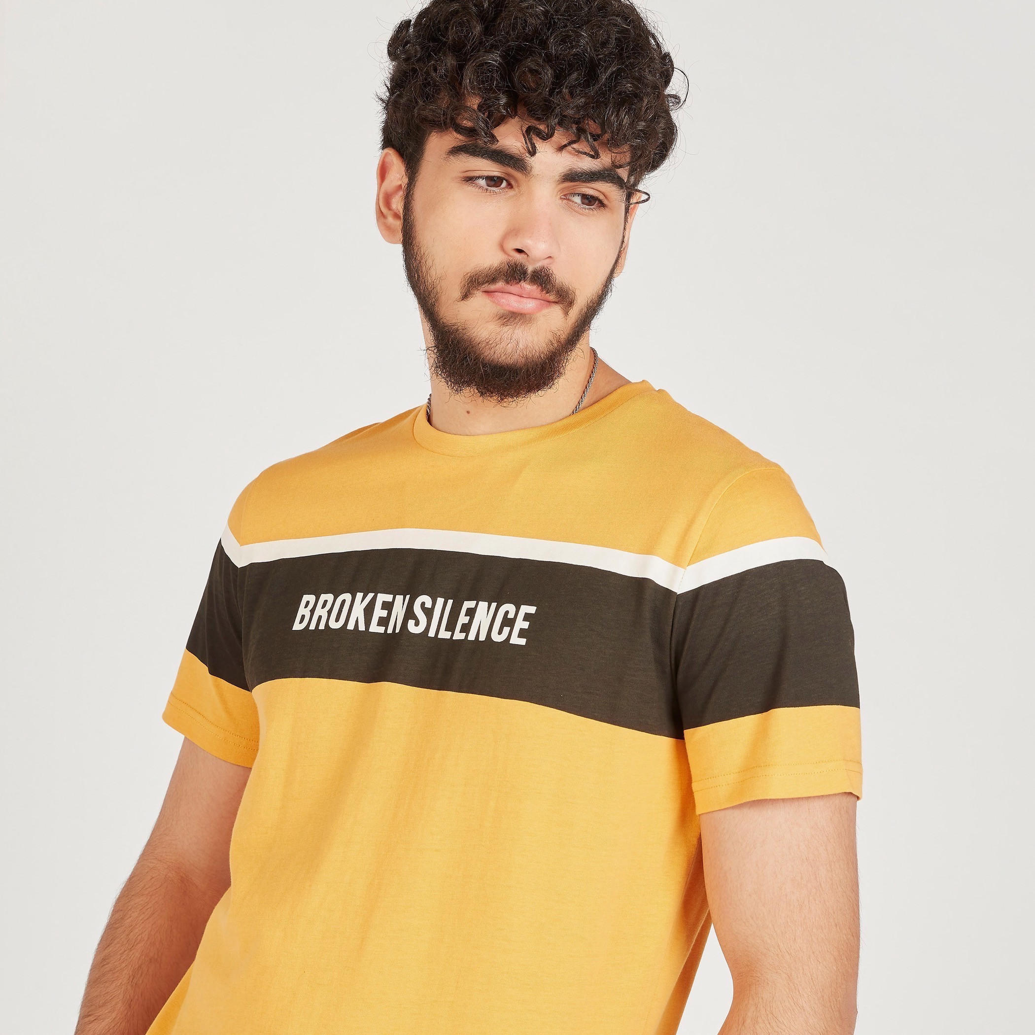 Printed Crew Neck T-shirt with Short Sleeves-men-clothing-tshirtsandpolos-tshirts-image-1