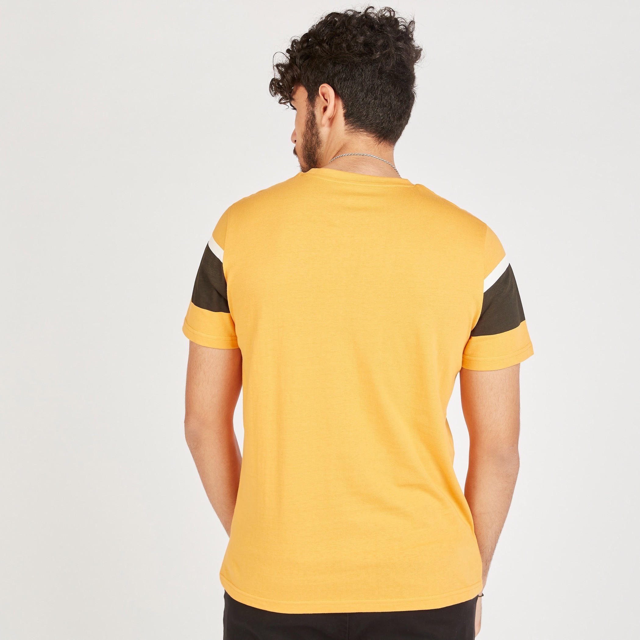 Printed Crew Neck T-shirt with Short Sleeves-men-clothing-tshirtsandpolos-tshirts-image-4