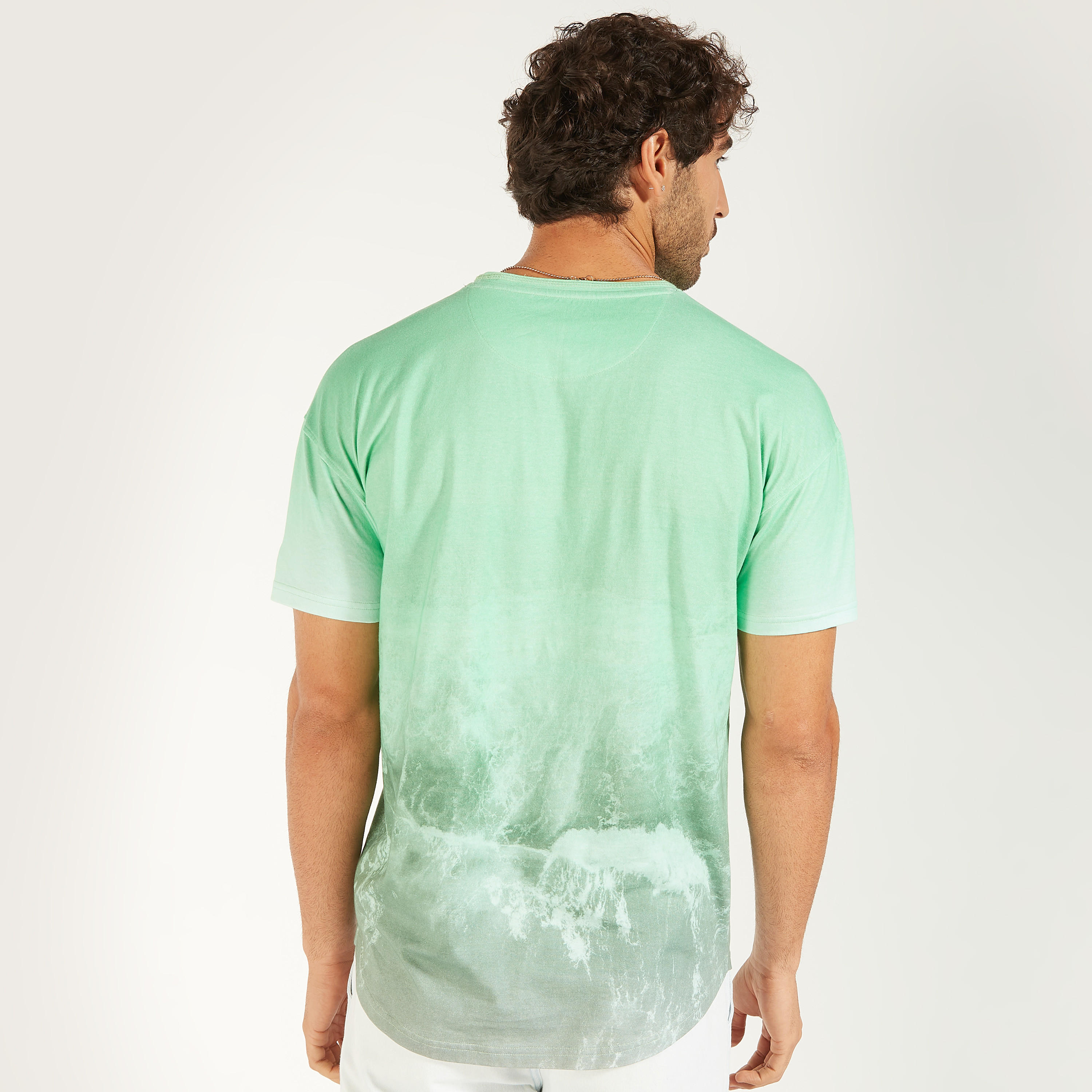 Printed Crew Neck T-shirt with Short Sleeves-men-clothing-tshirtsandpolos-tshirts-image-4