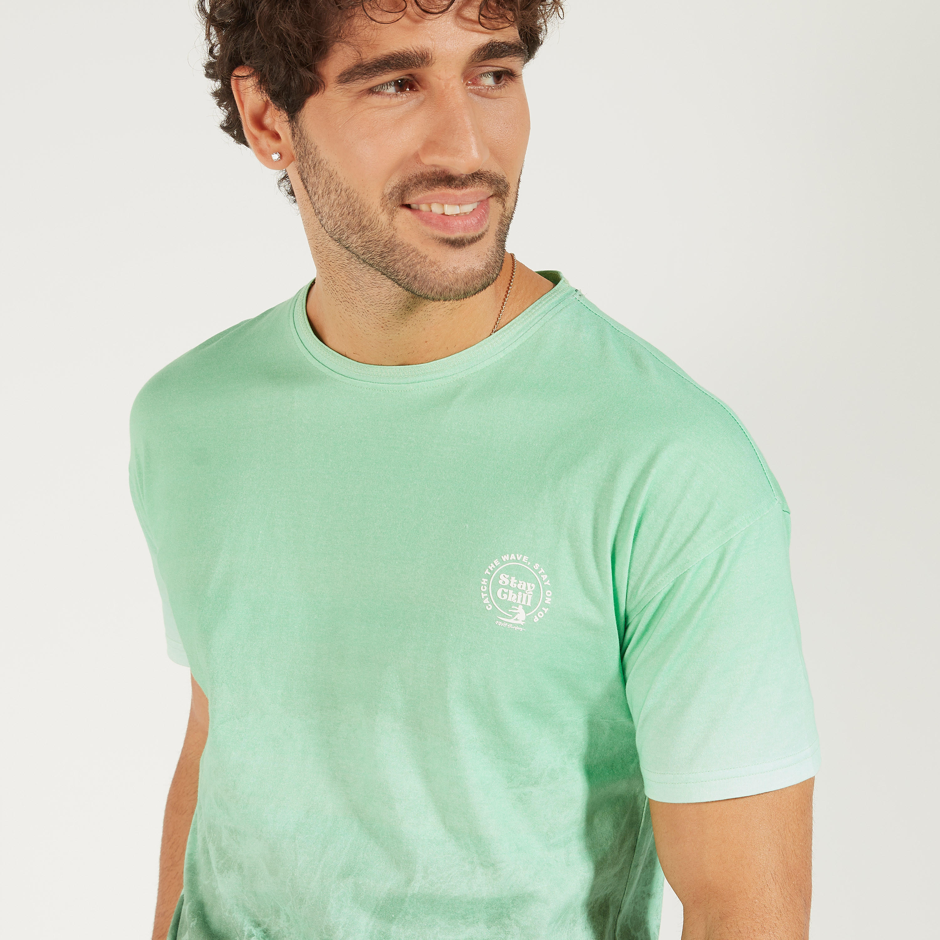 Printed Crew Neck T-shirt with Short Sleeves-men-clothing-tshirtsandpolos-tshirts-image-5