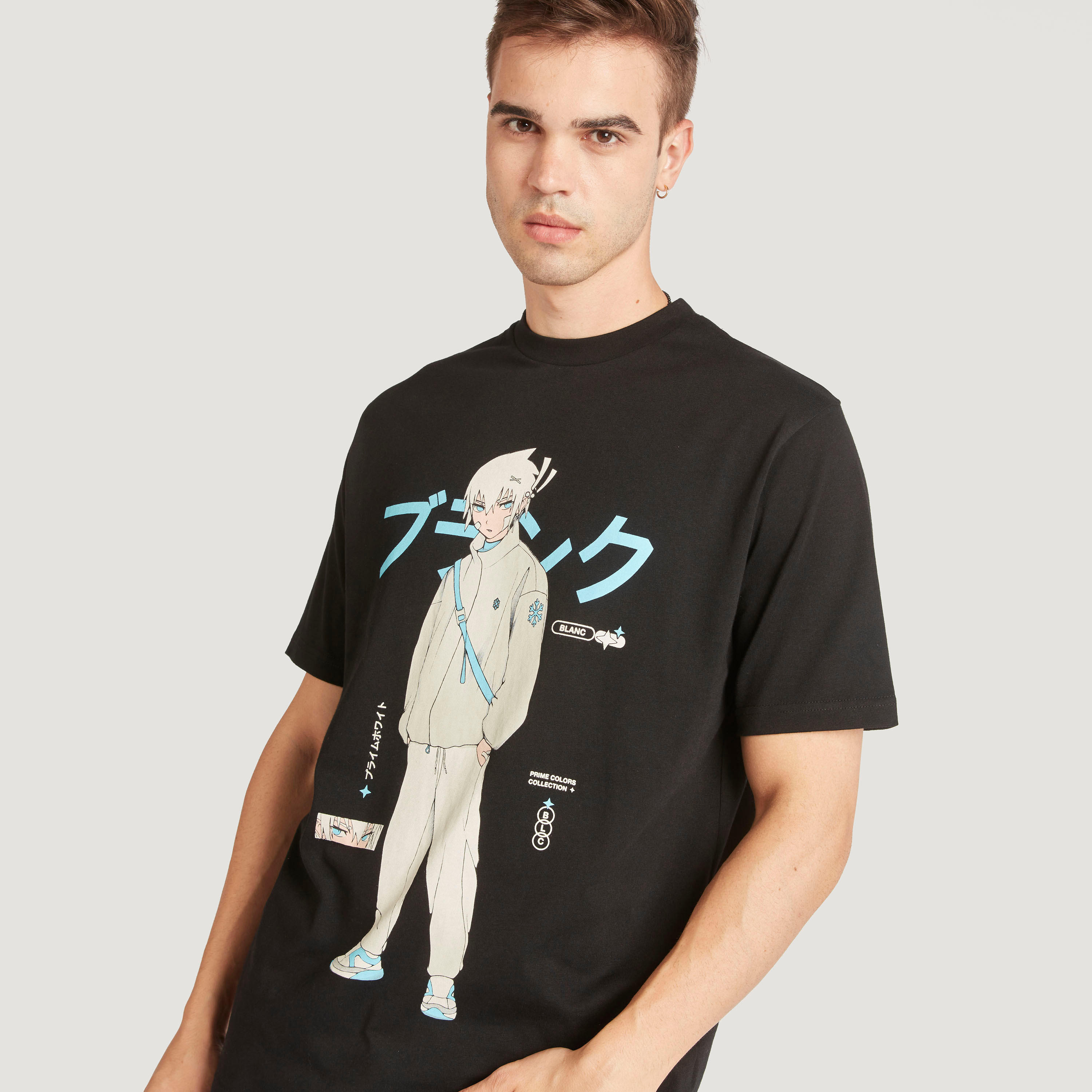 Graphic Print T-shirt with Short Sleeves and Crew Neck-men-clothing-tshirtsandpolos-tshirts-image-1