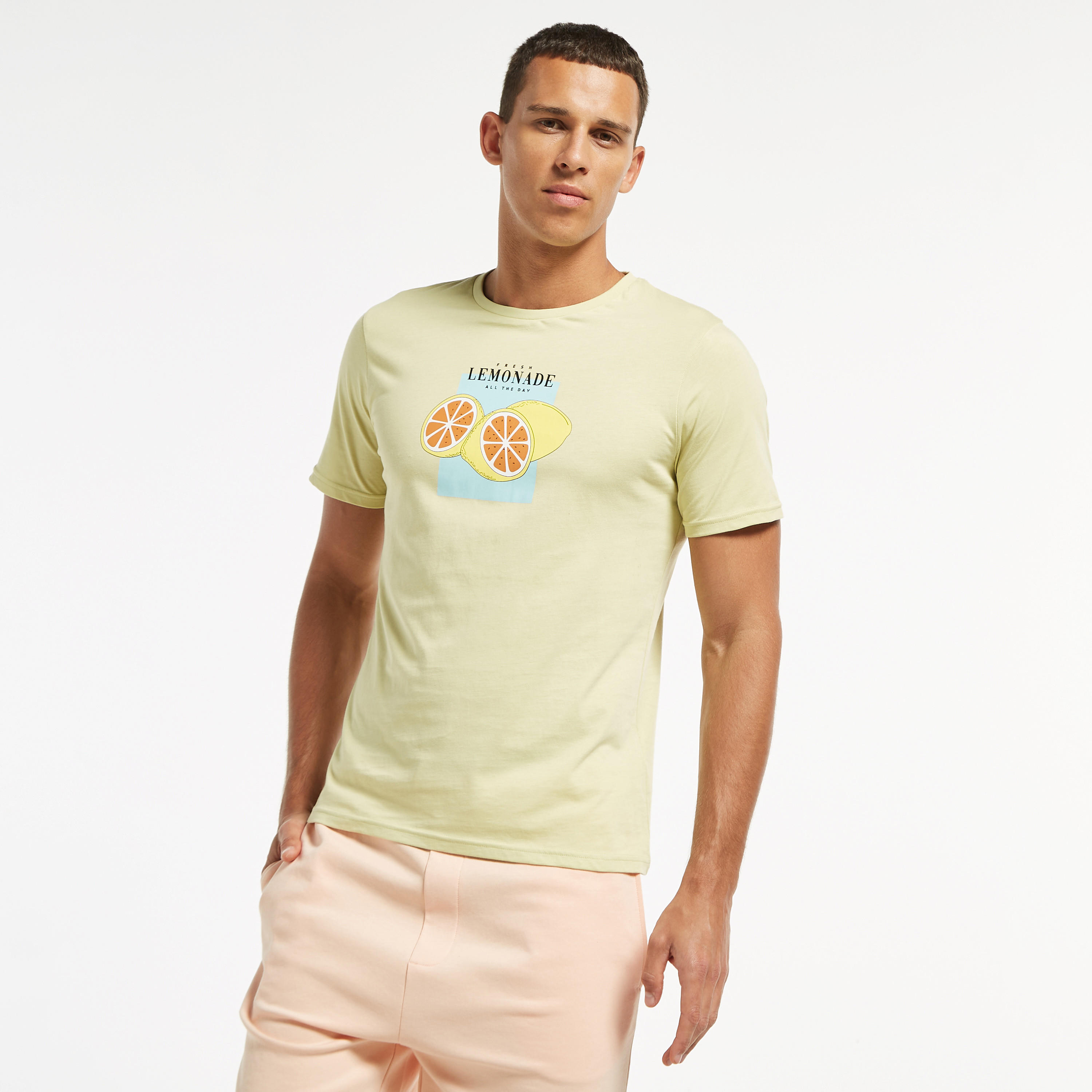 Printed T-shirt with Crew Neck and Short Sleeves-men-clothing-tshirtsandpolos-tshirts-image-1