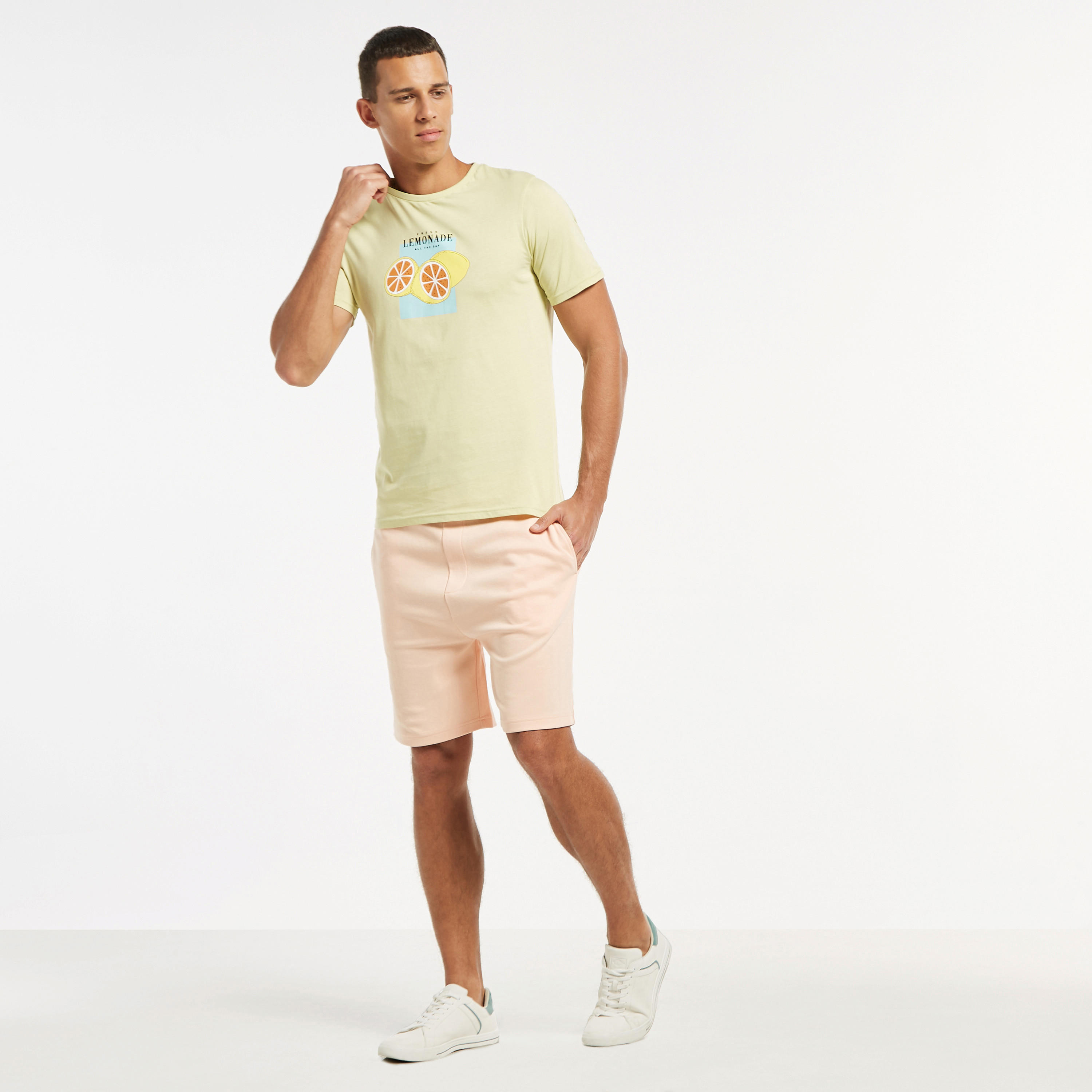 Printed T-shirt with Crew Neck and Short Sleeves-men-clothing-tshirtsandpolos-tshirts-image-2