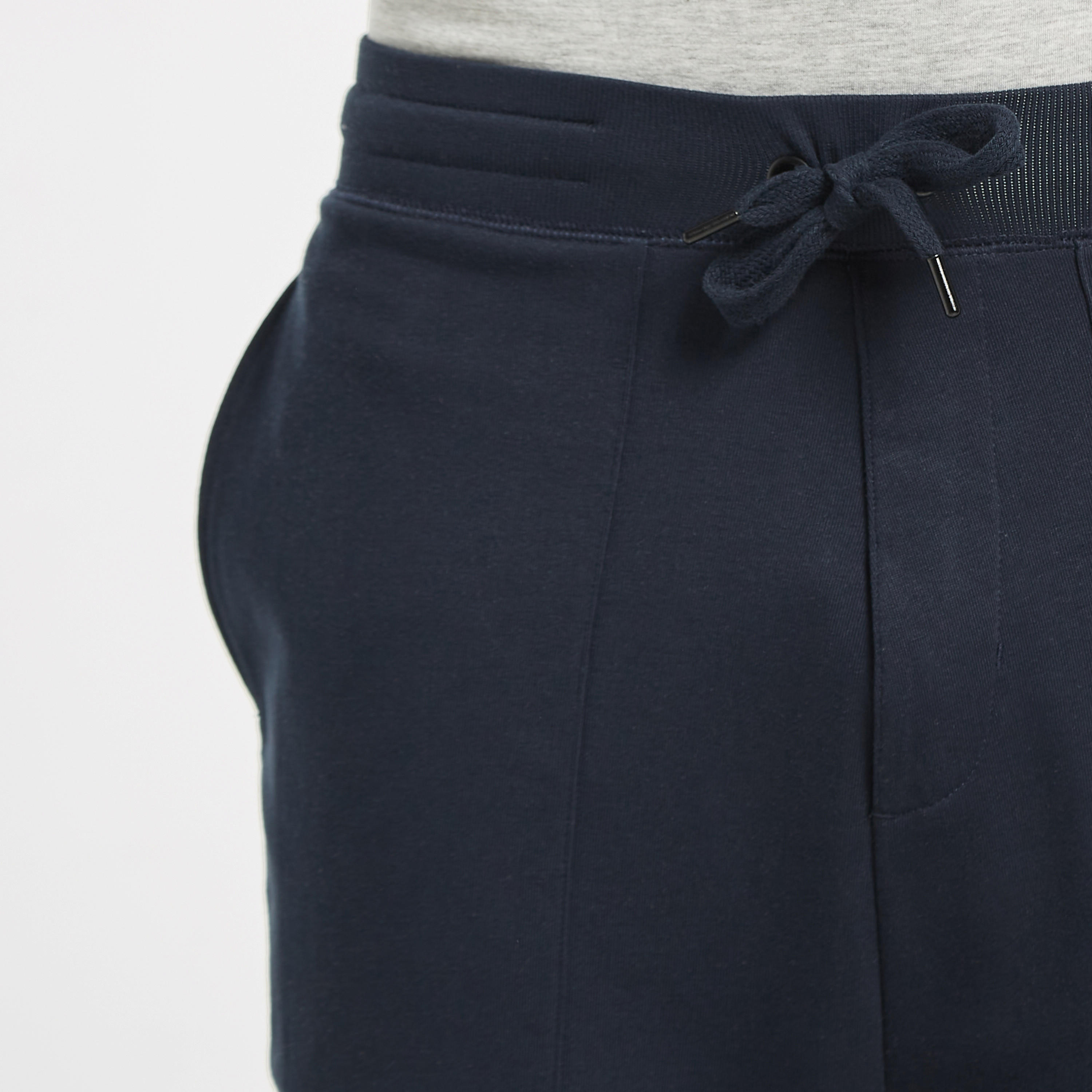 بنطلون رياضي سادة بخصر مطاطي وجيوب فضفاض-men-clothing-bottoms-joggers-image-16