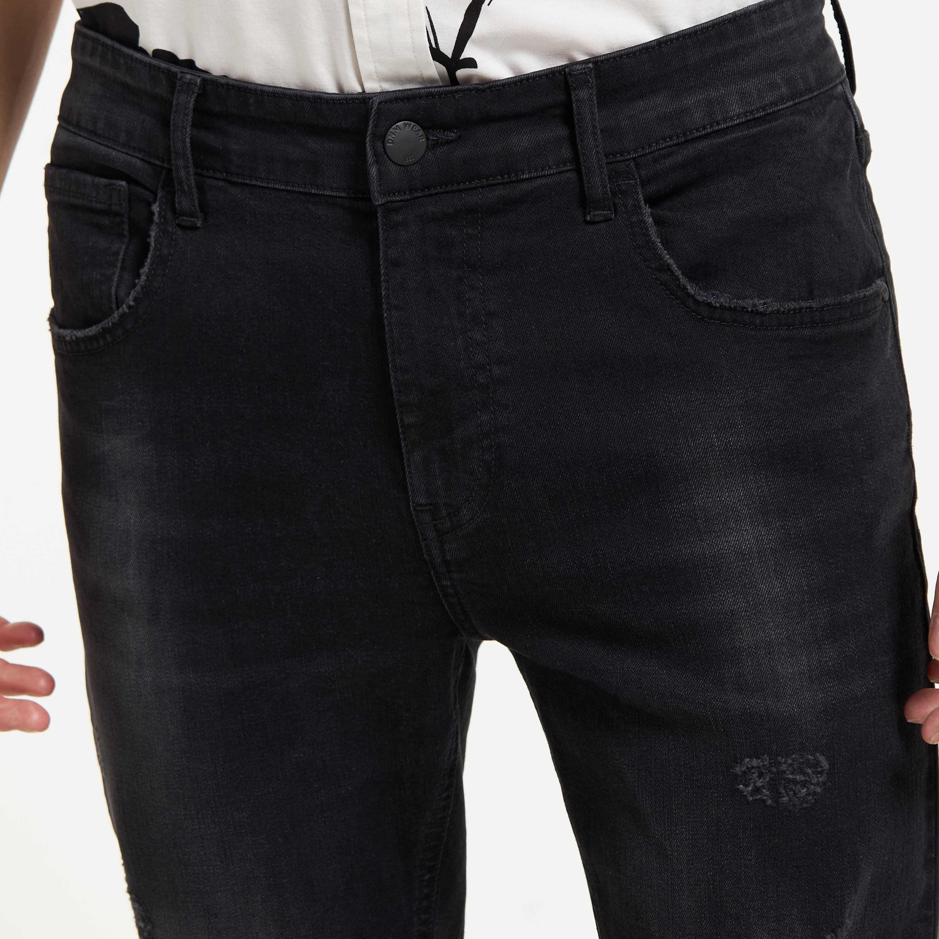 بنطلون جينز بقصة سكيني مضلع بزر إغلاق وجيوب-men-clothing-jeans-image-15