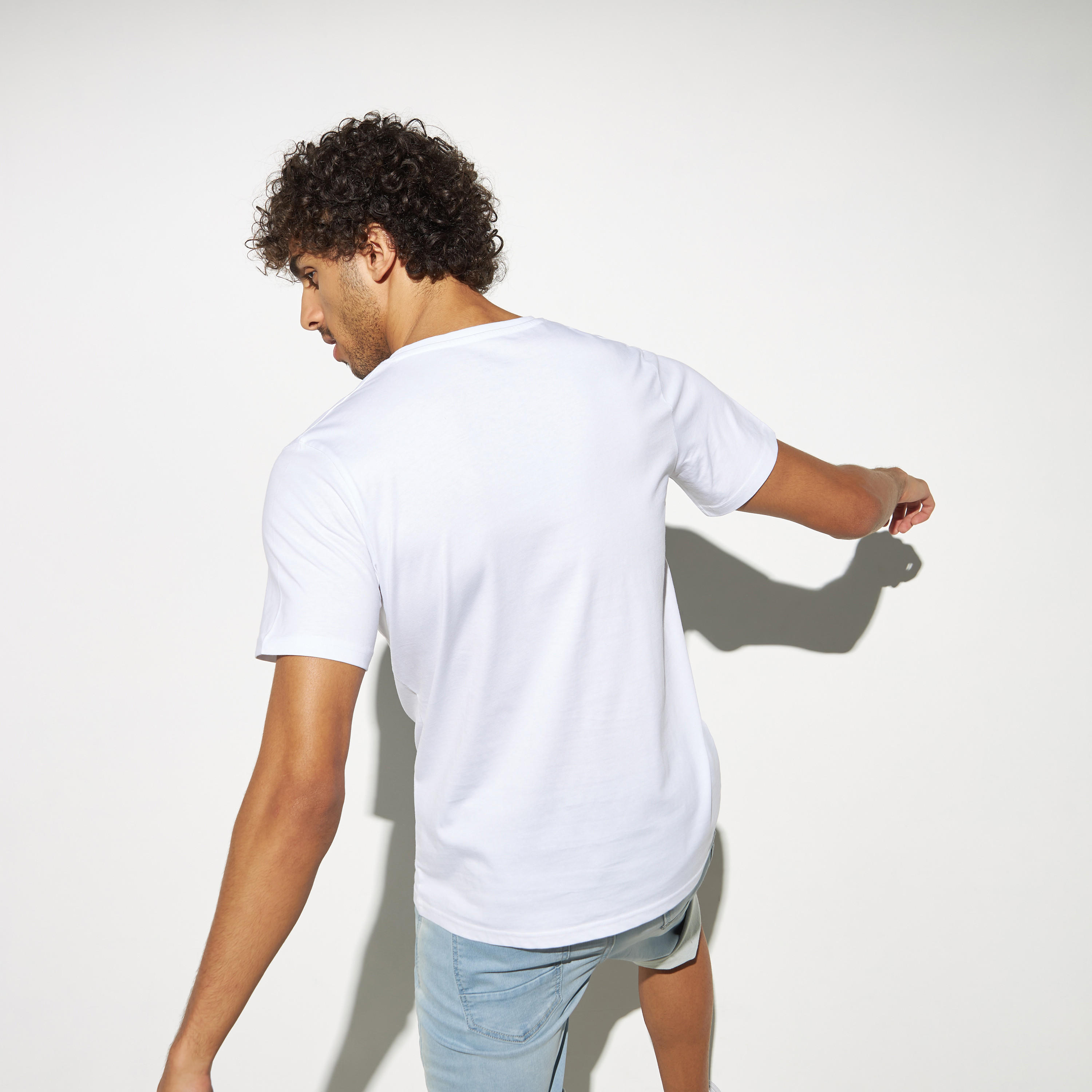 Graphic Print Crew Neck T-shirt with Short Sleeves-men-clothing-tshirtsandpolos-tshirts-image-3