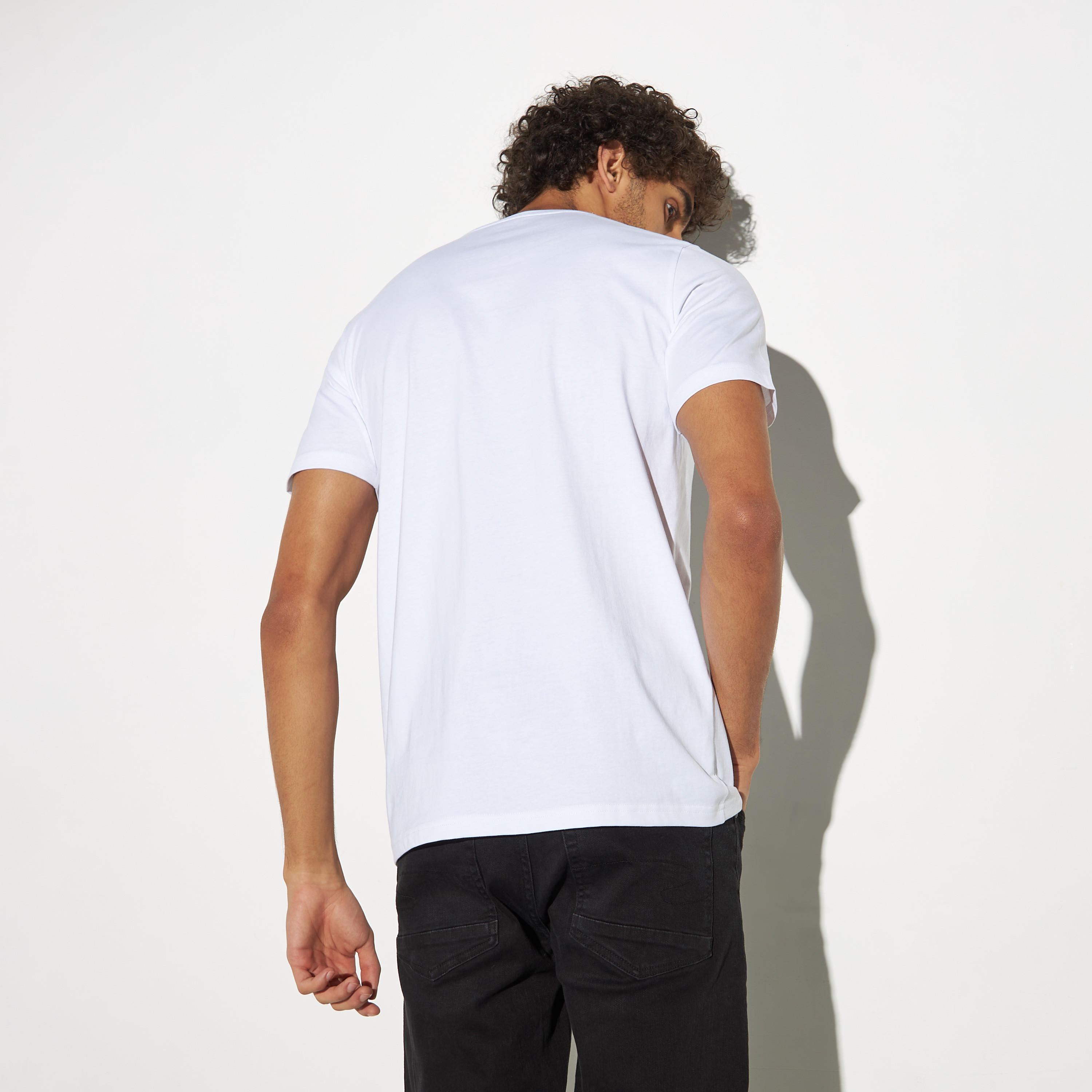 Graphic Print Crew Neck T-shirt with Short Sleeves-men-clothing-tshirtsandpolos-tshirts-image-4