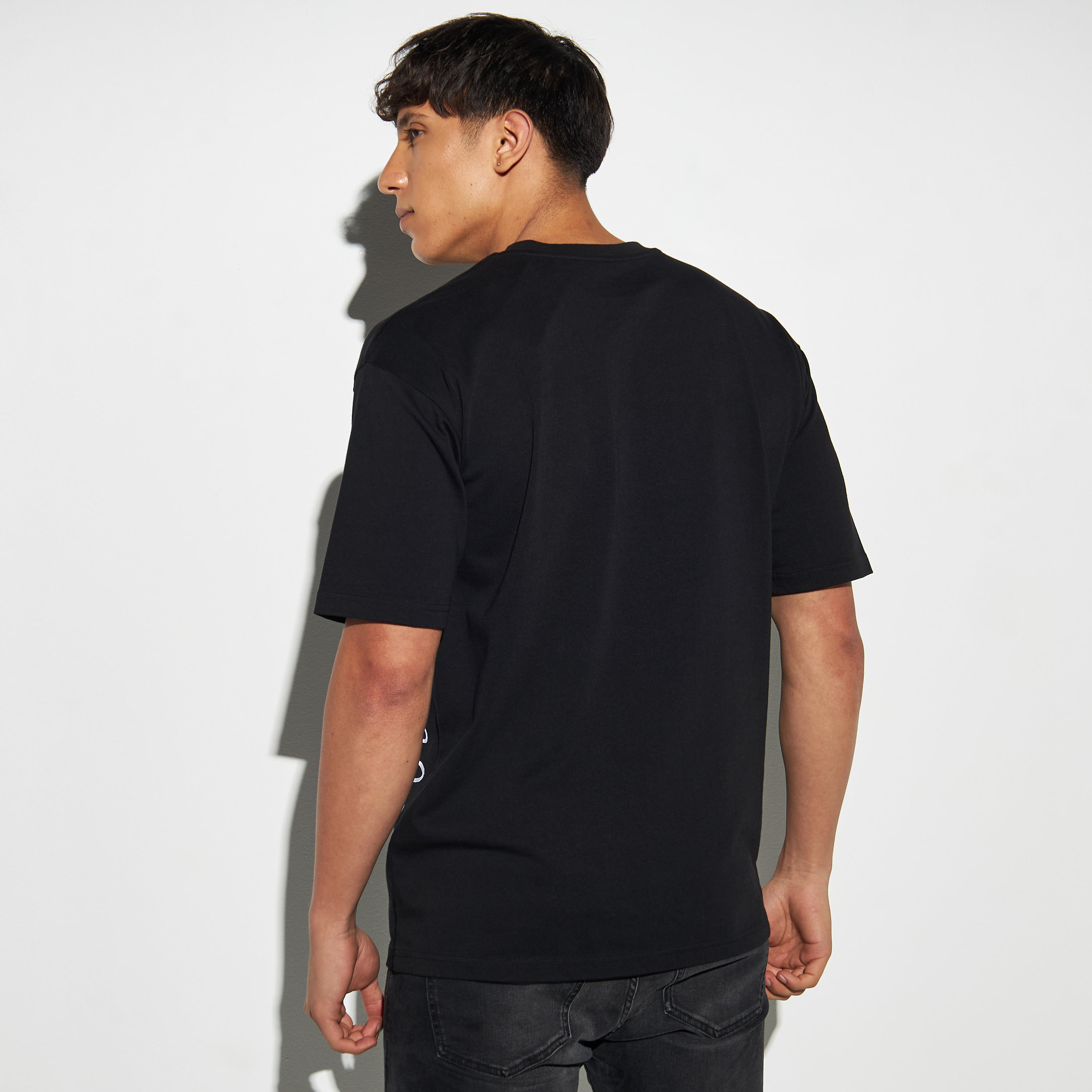 Printed T-shirt with Crew Neck and Short Sleeves-men-clothing-tshirtsandpolos-tshirts-image-4