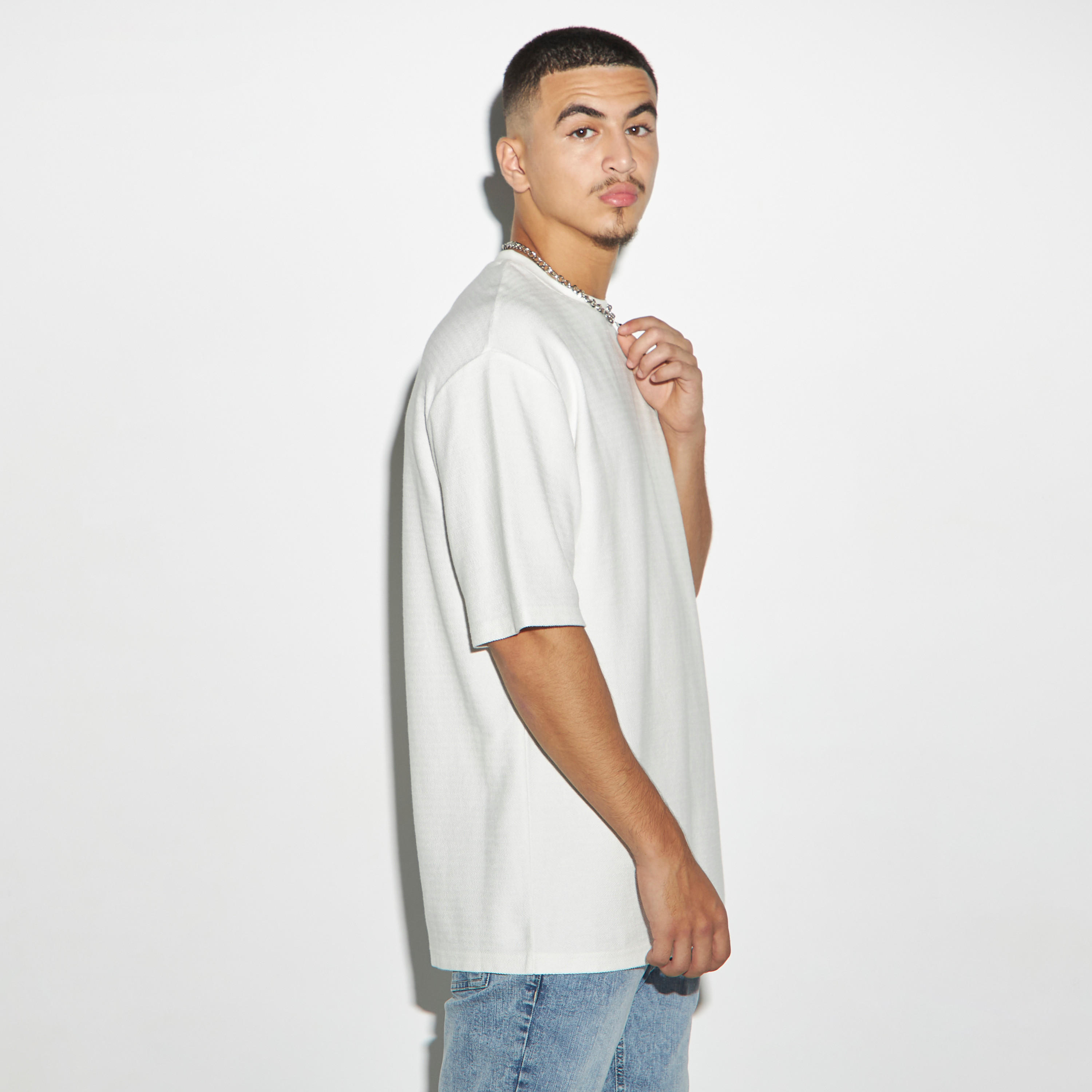 Solid Crew Neck T-shirt with Short Sleeves-men-clothing-tshirtsandpolos-tshirts-image-3