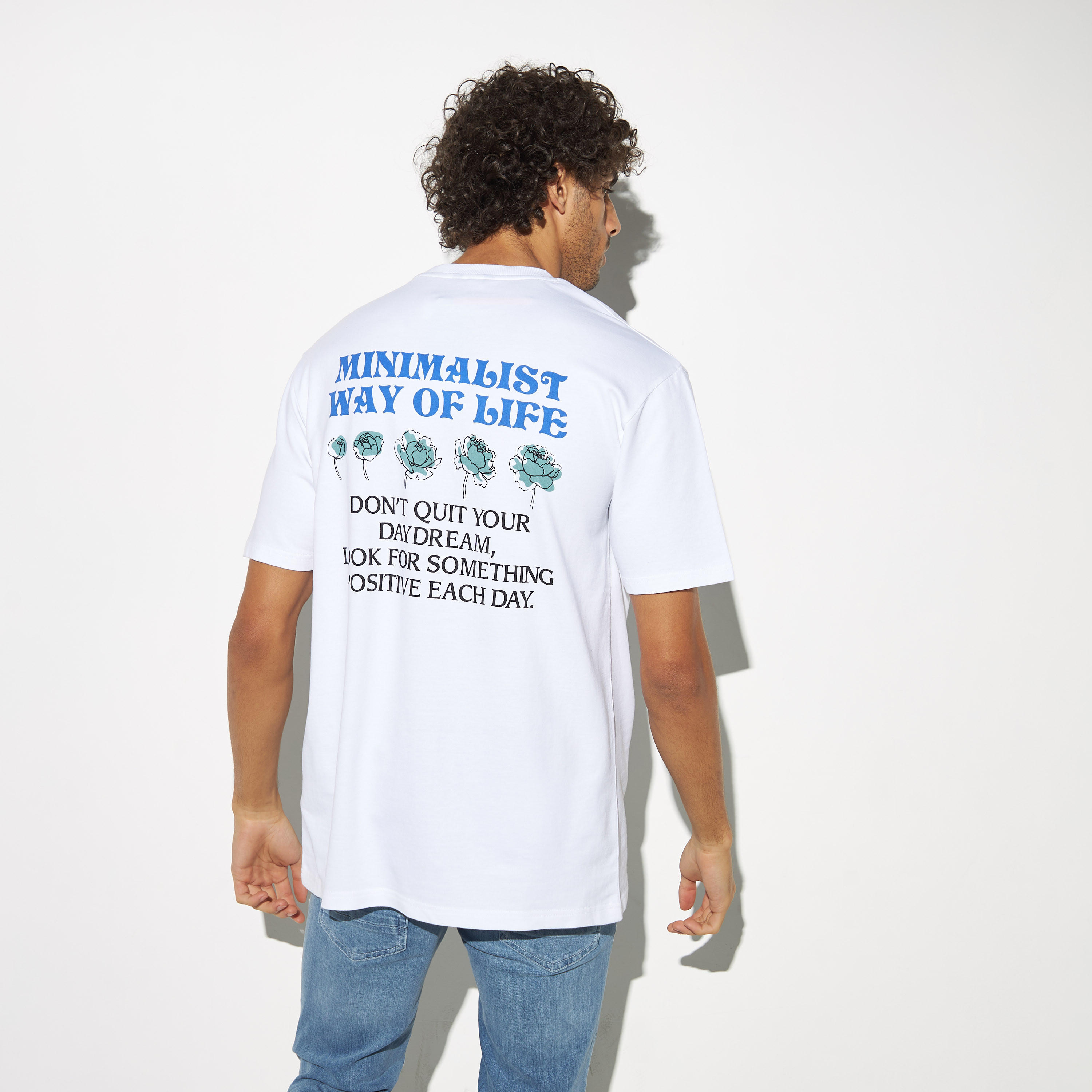 Typographic Print Crew Neck T-shirt with Short Sleeves-men-clothing-tshirtsandpolos-tshirts-image-3