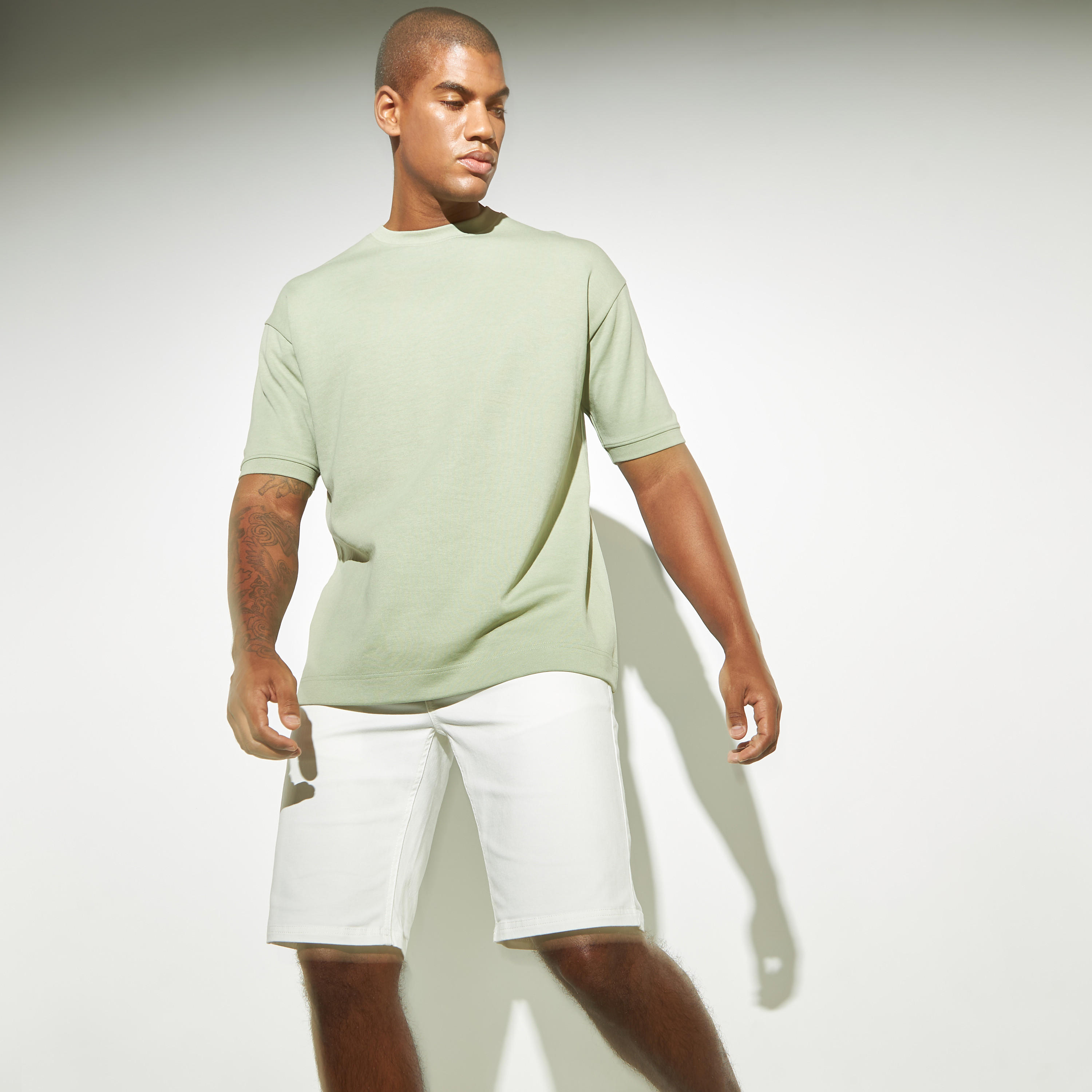 Solid Crew Neck T-shirt with Short Sleeves-men-clothing-tshirtsandpolos-tshirts-image-5