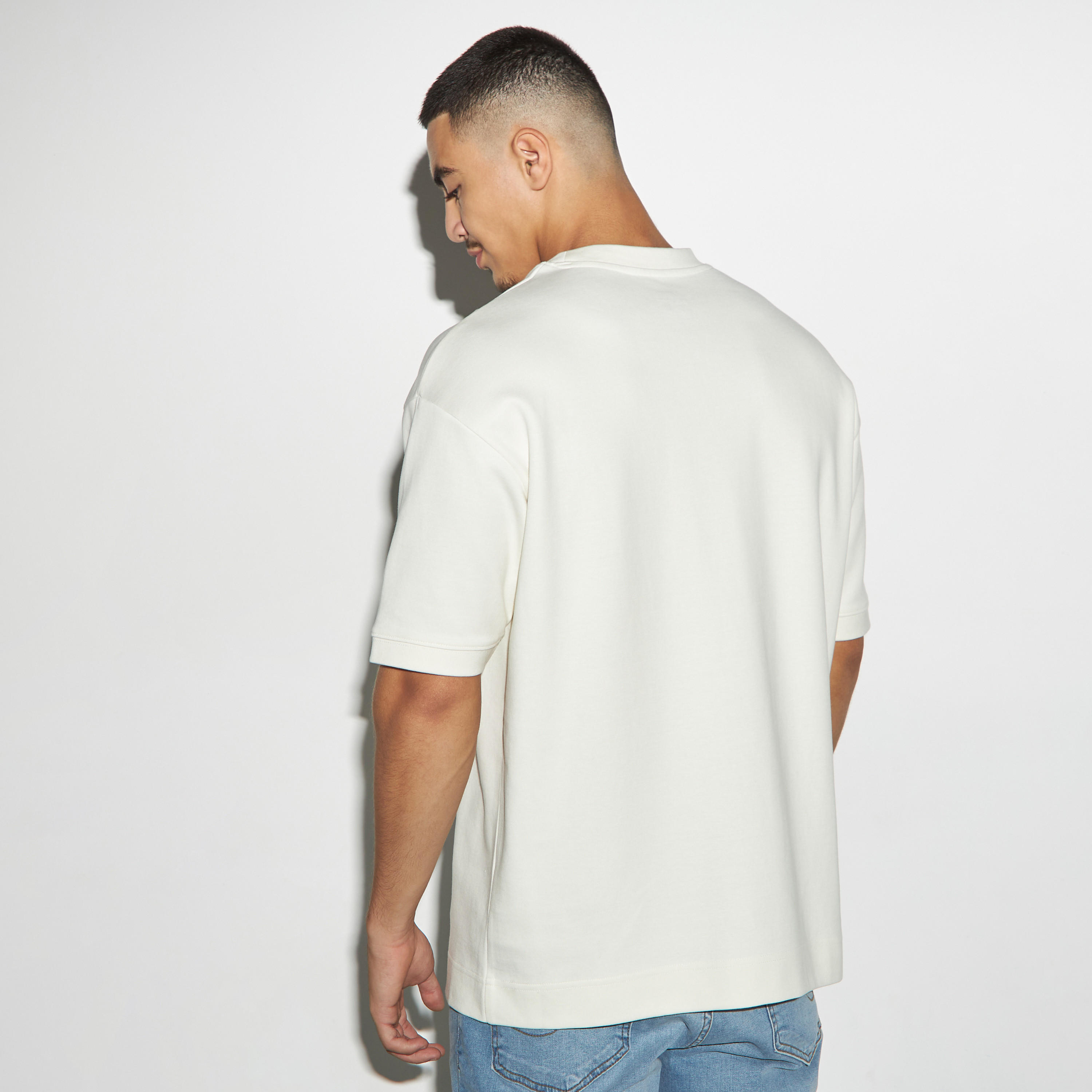 Solid Crew Neck T-shirt with Short Sleeves-men-clothing-tshirtsandpolos-tshirts-image-3