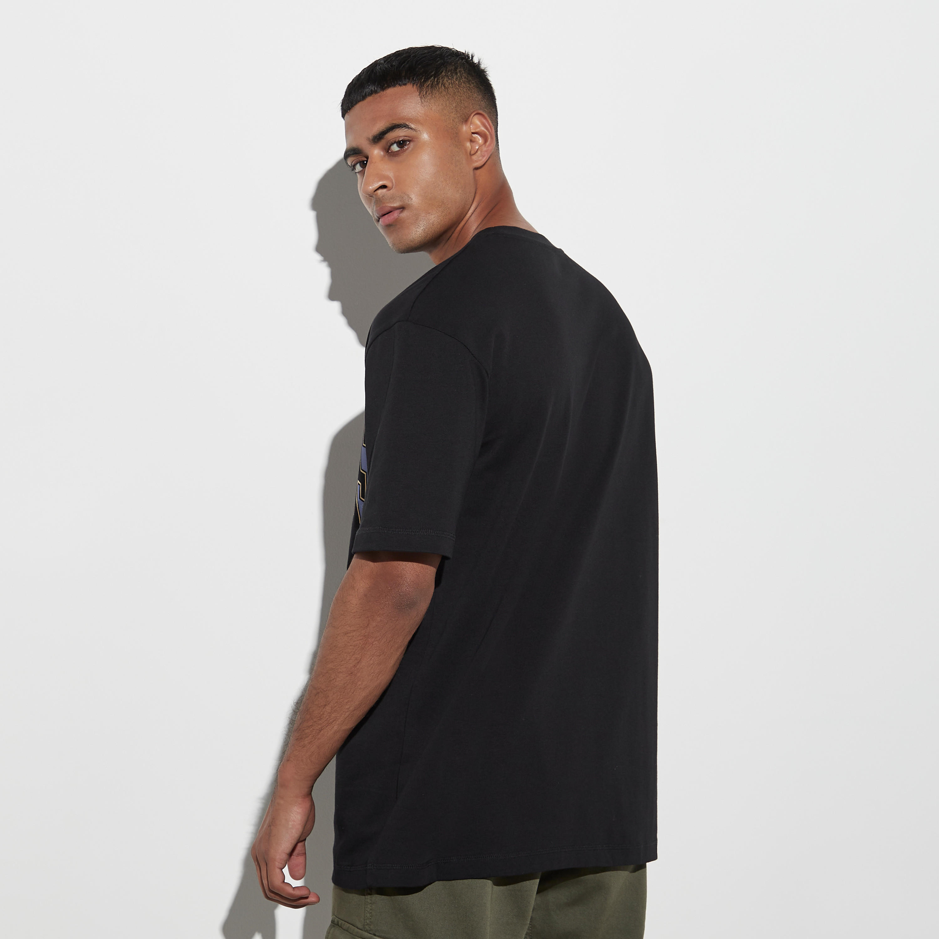 Typographic Print Crew Neck T-shirt with Short Sleeves-men-clothing-tshirtsandpolos-tshirts-image-3