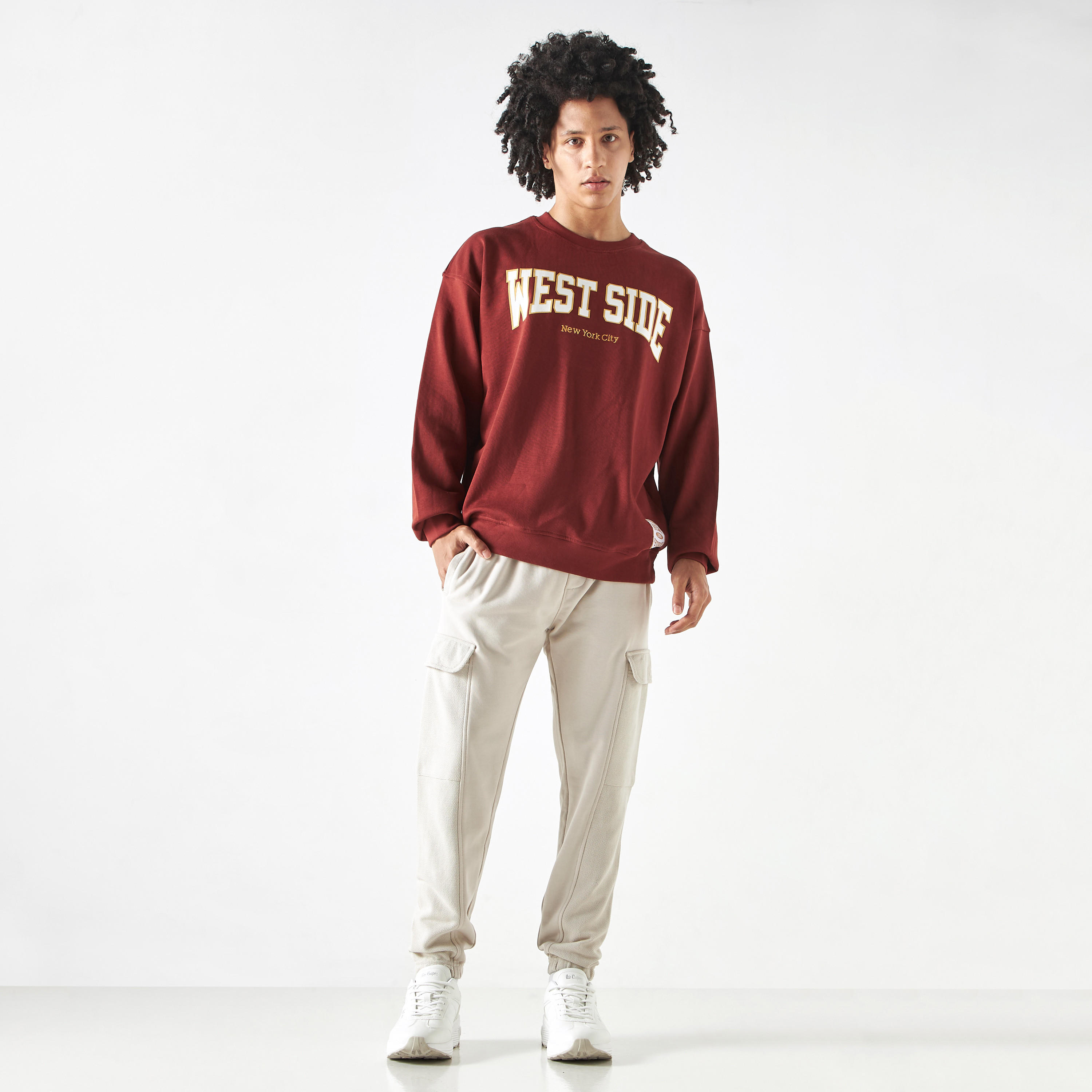 Solid Relaxed Fit Joggers with Drawstring Closure and Flap Pockets-men-clothing-bottoms-joggers-image-2