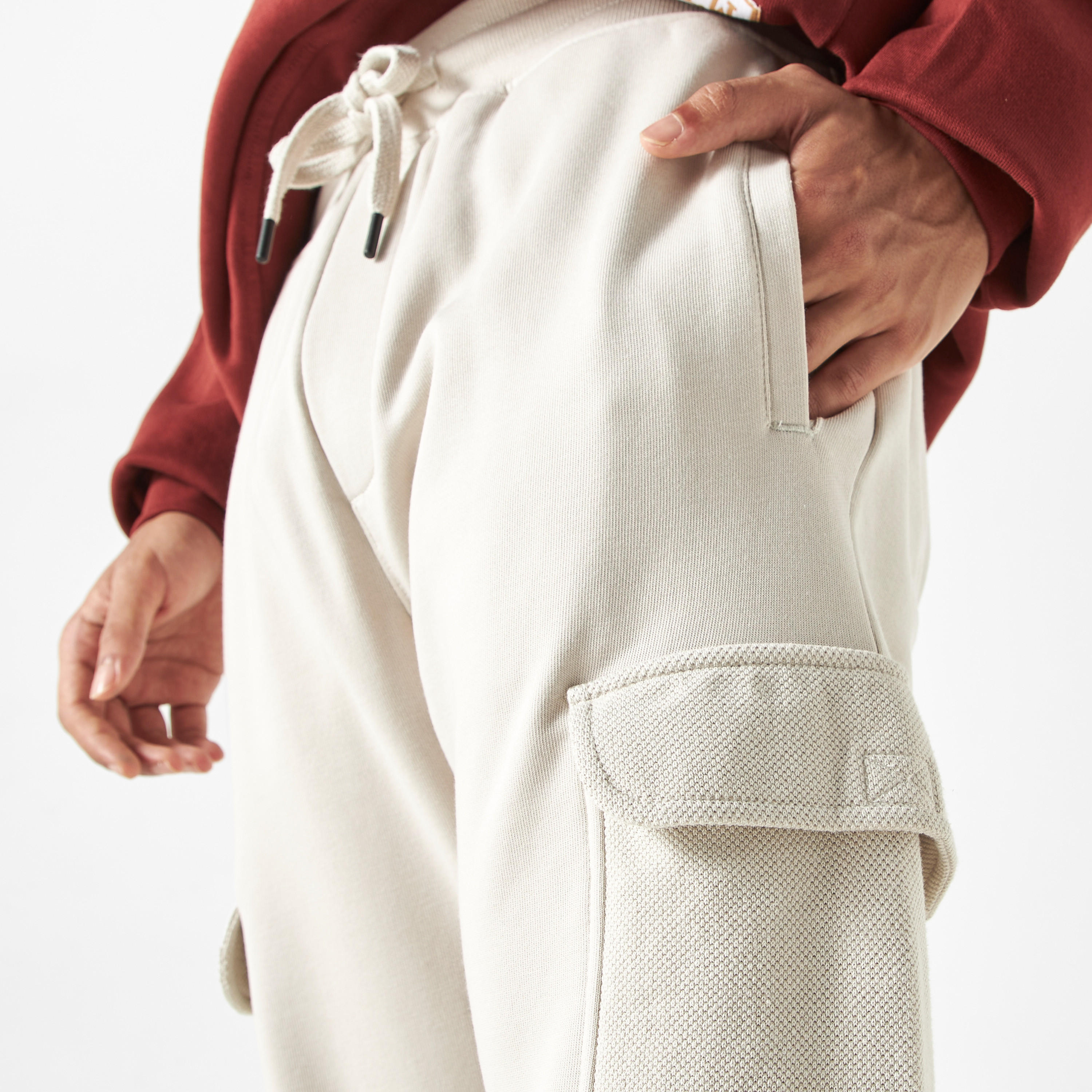 Solid Relaxed Fit Joggers with Drawstring Closure and Flap Pockets-men-clothing-bottoms-joggers-image-4