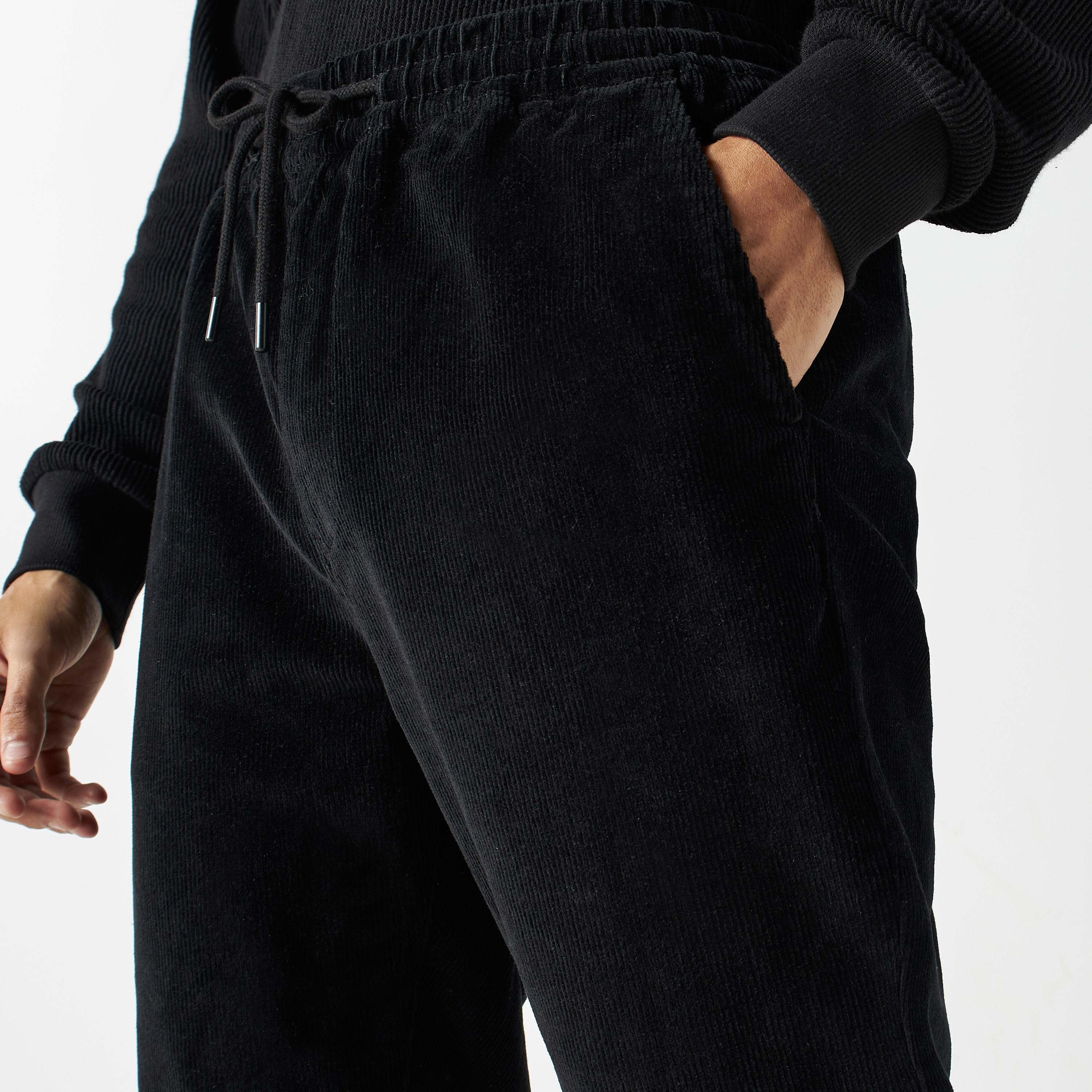 Ribbed Joggers with Drawstring Closure and Pockets-men-clothing-bottoms-joggers-image-4