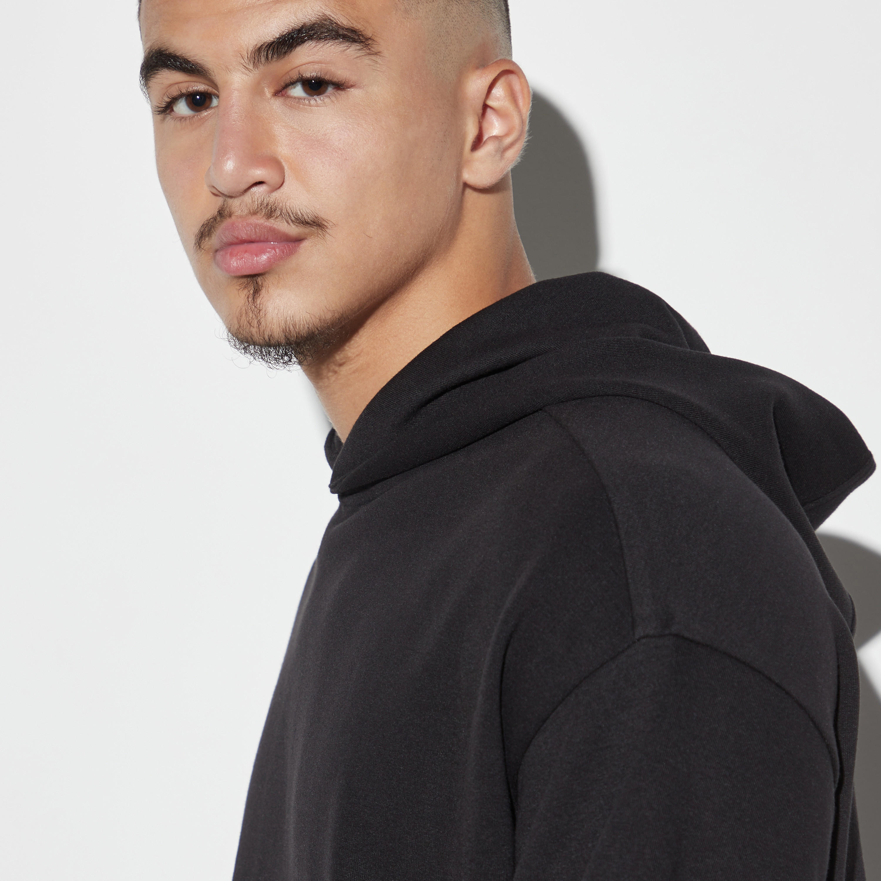 Solid Hooded T-shirt with Drop Shoulder Sleeves-men-winterwear-hoodiesandsweatshirts-image-4