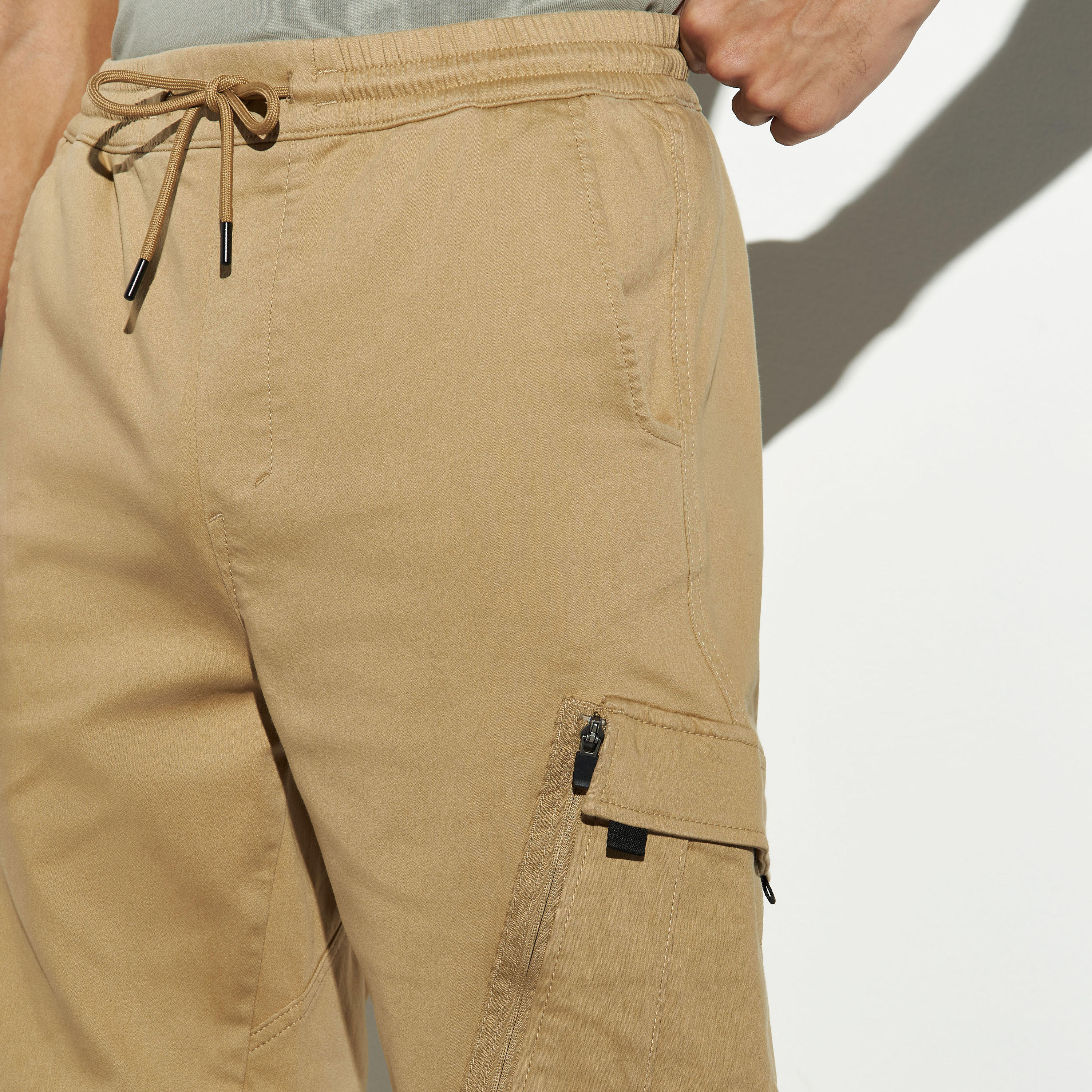 Solid Cargo Pants with Drawstring Closure and Pockets-men-clothing-bottoms-trousersandchinos-trousers-image-4