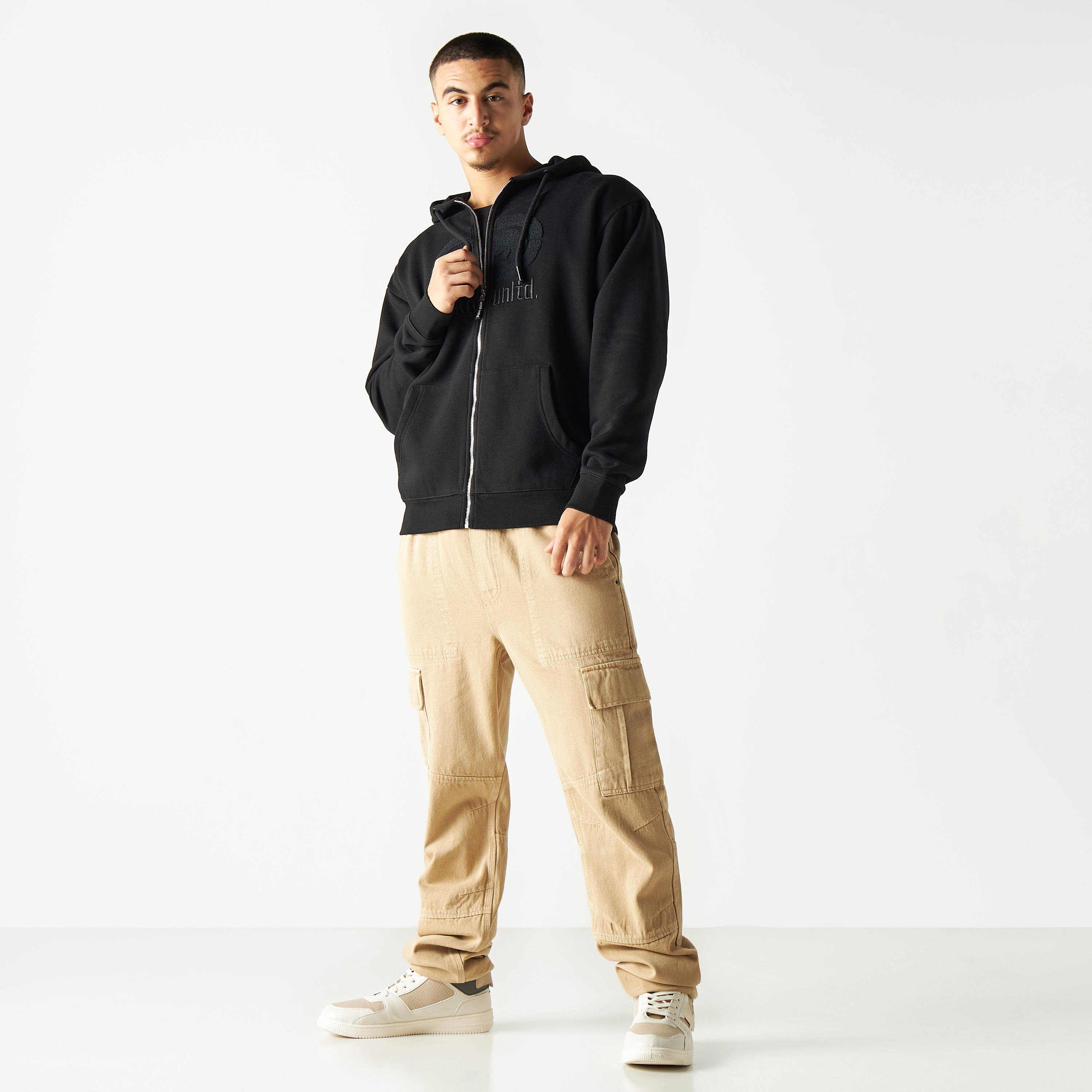 Ecko Embroidered Zip Through Hoodie with Kangaroo Pocket-men-winterwear-hoodiesandsweatshirts-image-2