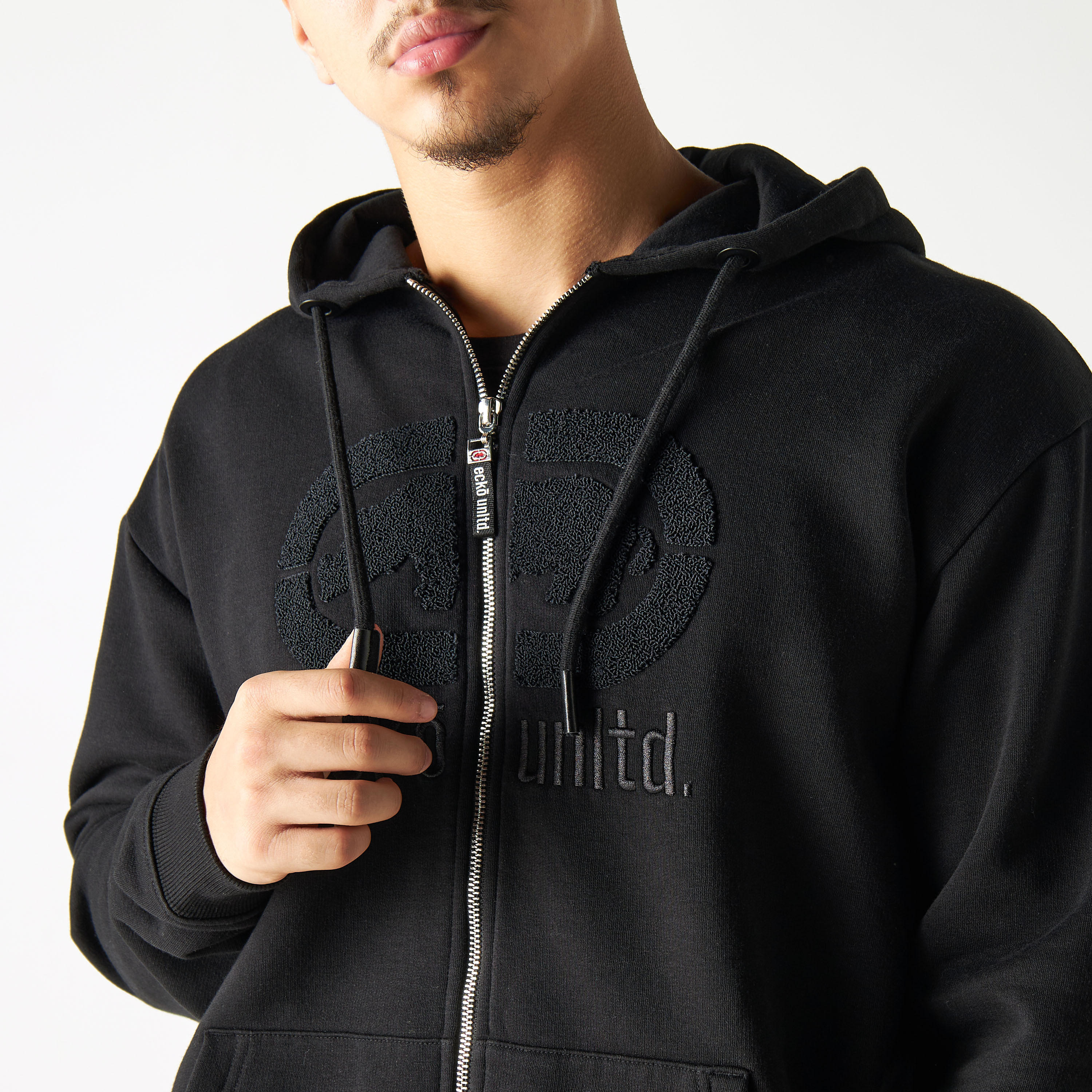 Ecko Embroidered Zip Through Hoodie with Kangaroo Pocket-men-winterwear-hoodiesandsweatshirts-image-4