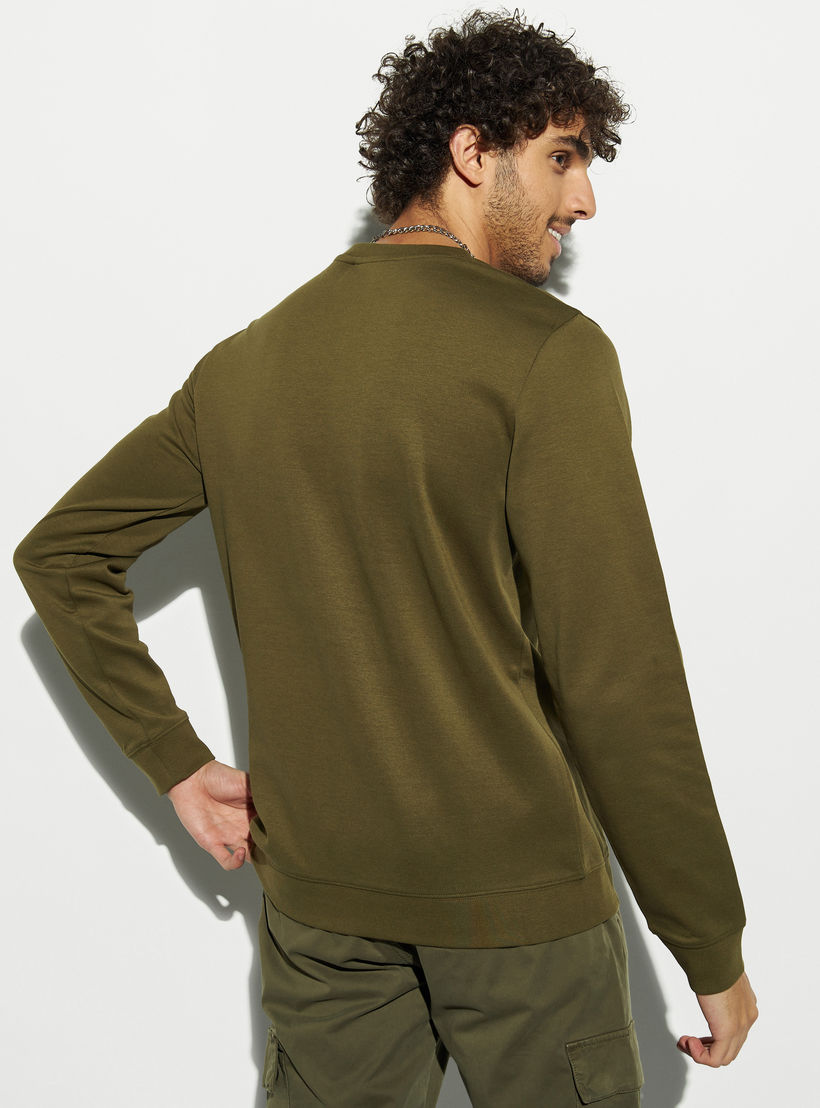 Ecko Unltd Logo Print Sweatshirt with Crew Neck-men-winterwear-hoodiesandsweatshirts-image-3